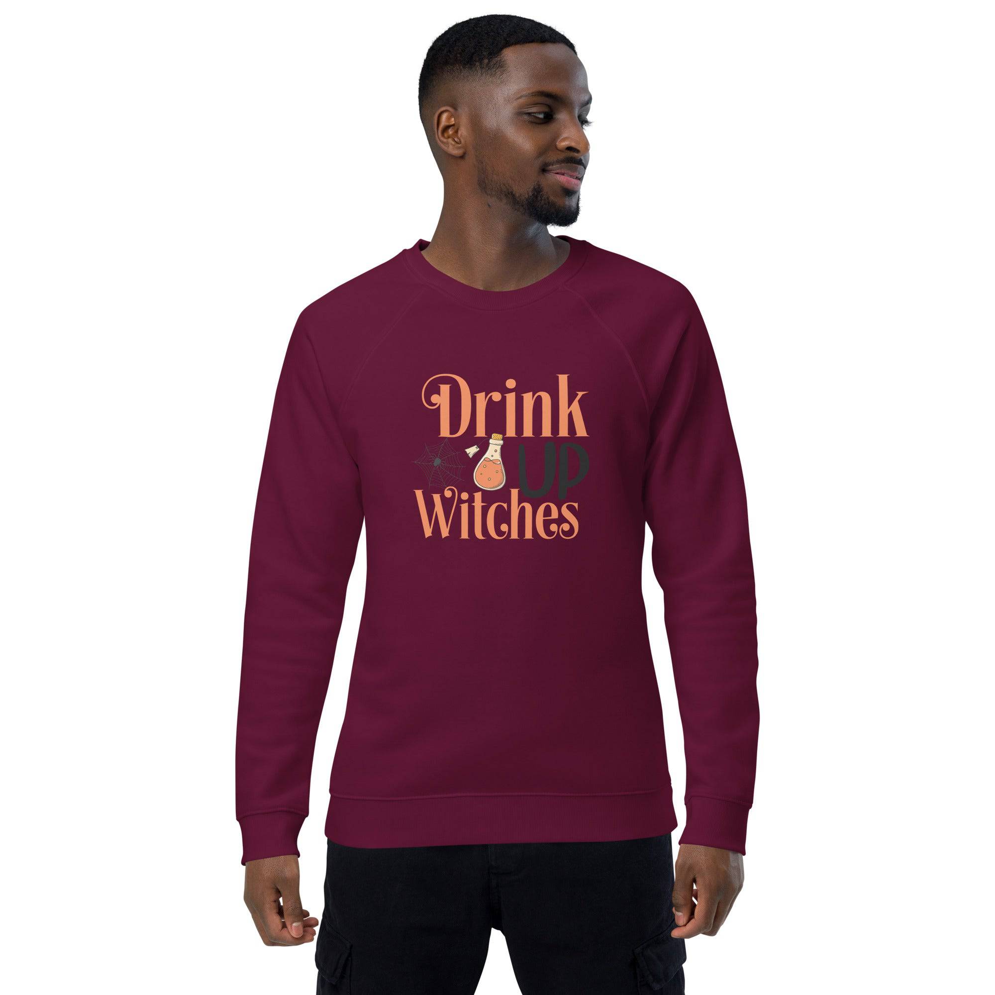 Unisex Organic Sweatshirt/Drink-Up-Withces-Halloween