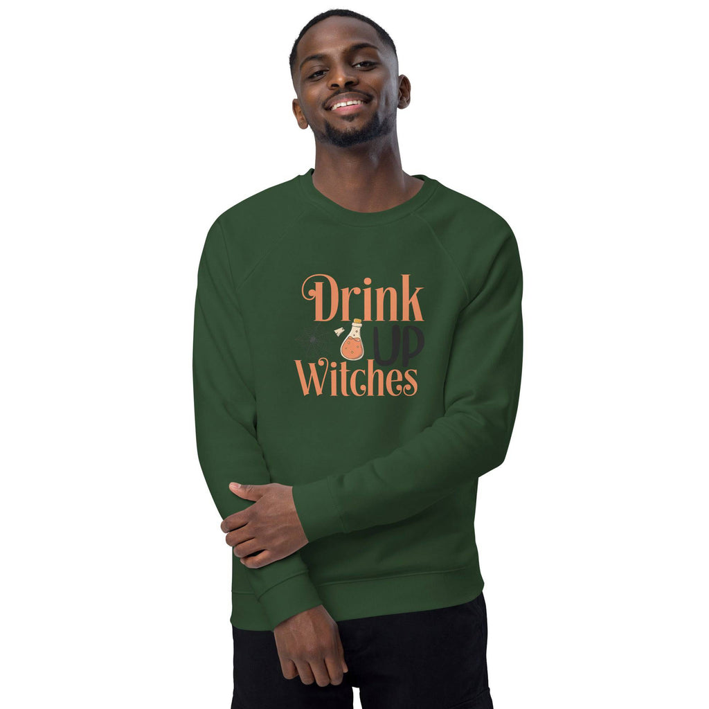 Unisex Organic Sweatshirt/Drink-Up-Withces-Halloween