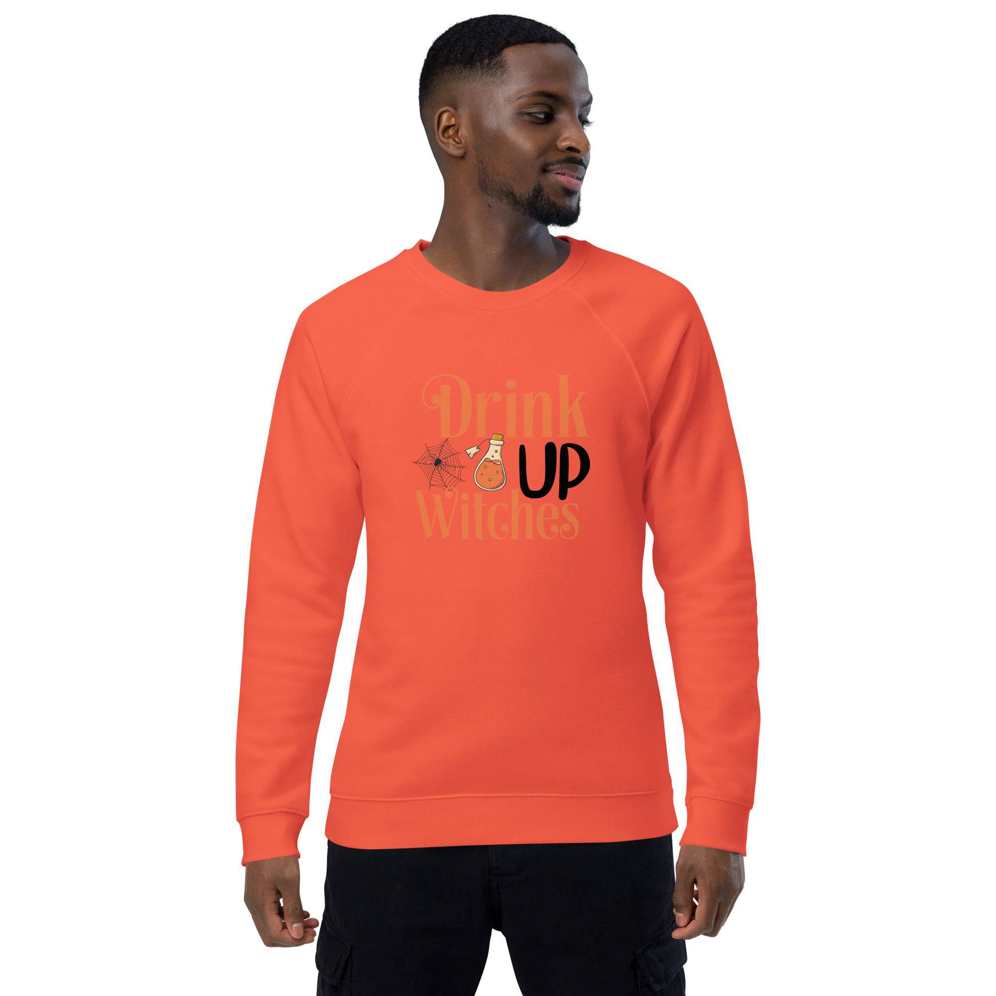 Unisex Organic Sweatshirt/Drink-Up-Withces-Halloween