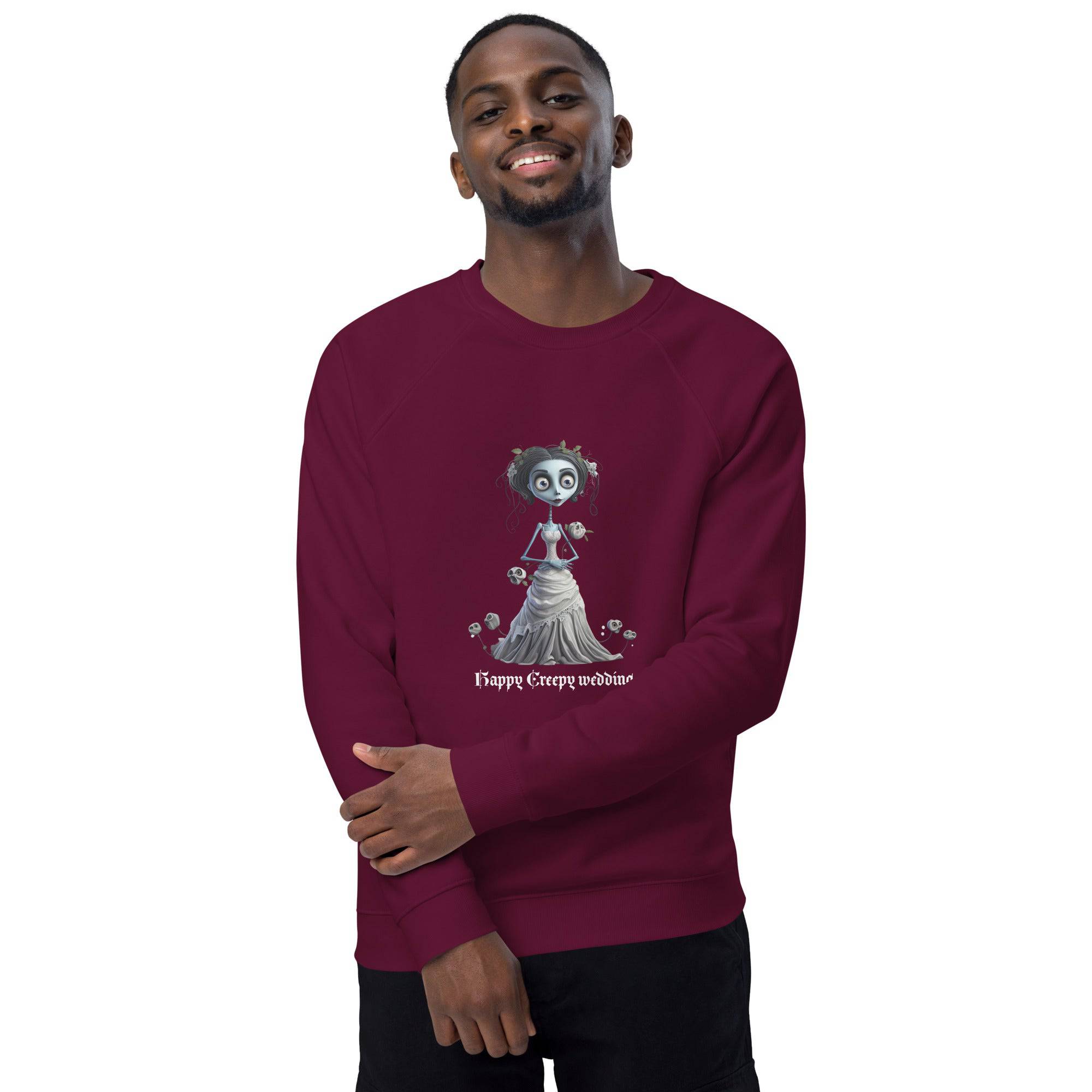 Unisex Organic Sweatshirt/Happy-Creepy-Wedding