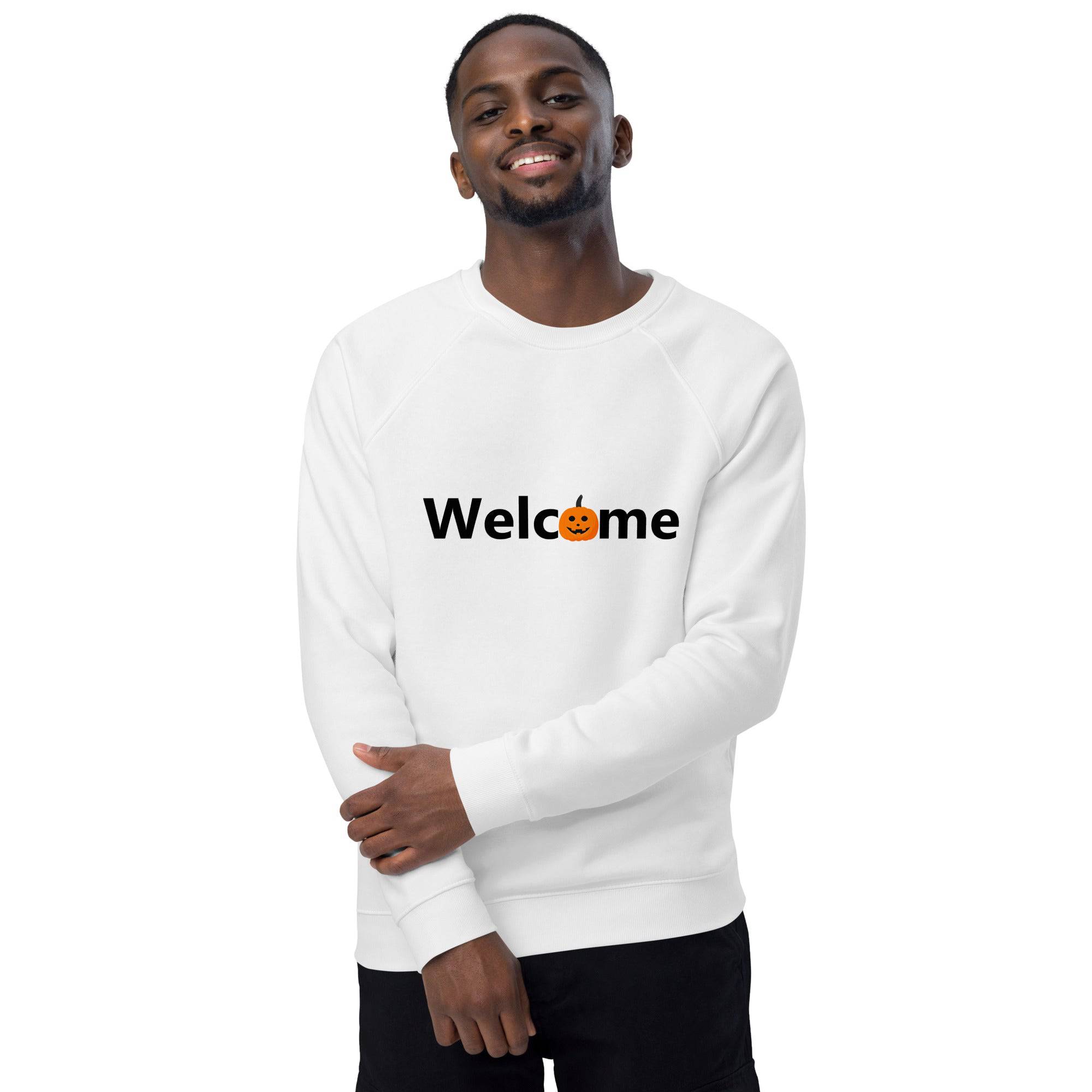 Unisex Organic Sweatshirt/Welcome-Halloween