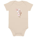 Organic cotton baby bodysuit/Bunnies Playing