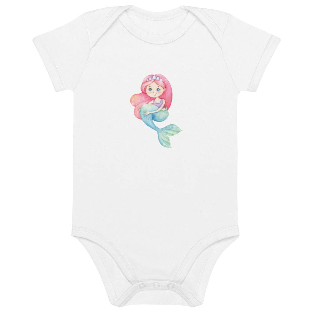 Organic cotton baby bodysuit/Little Mermaid