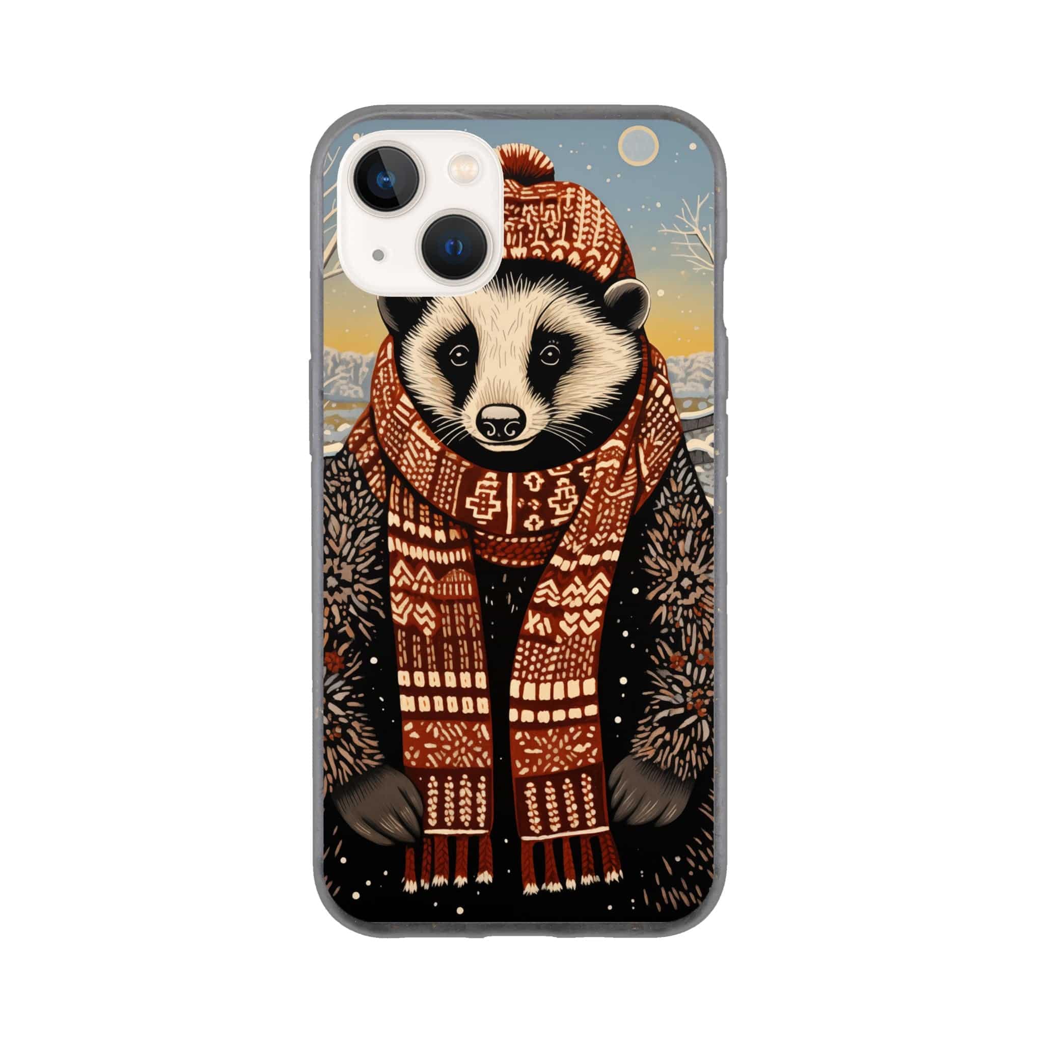 I-Phone Bio case/Racoon-Winter