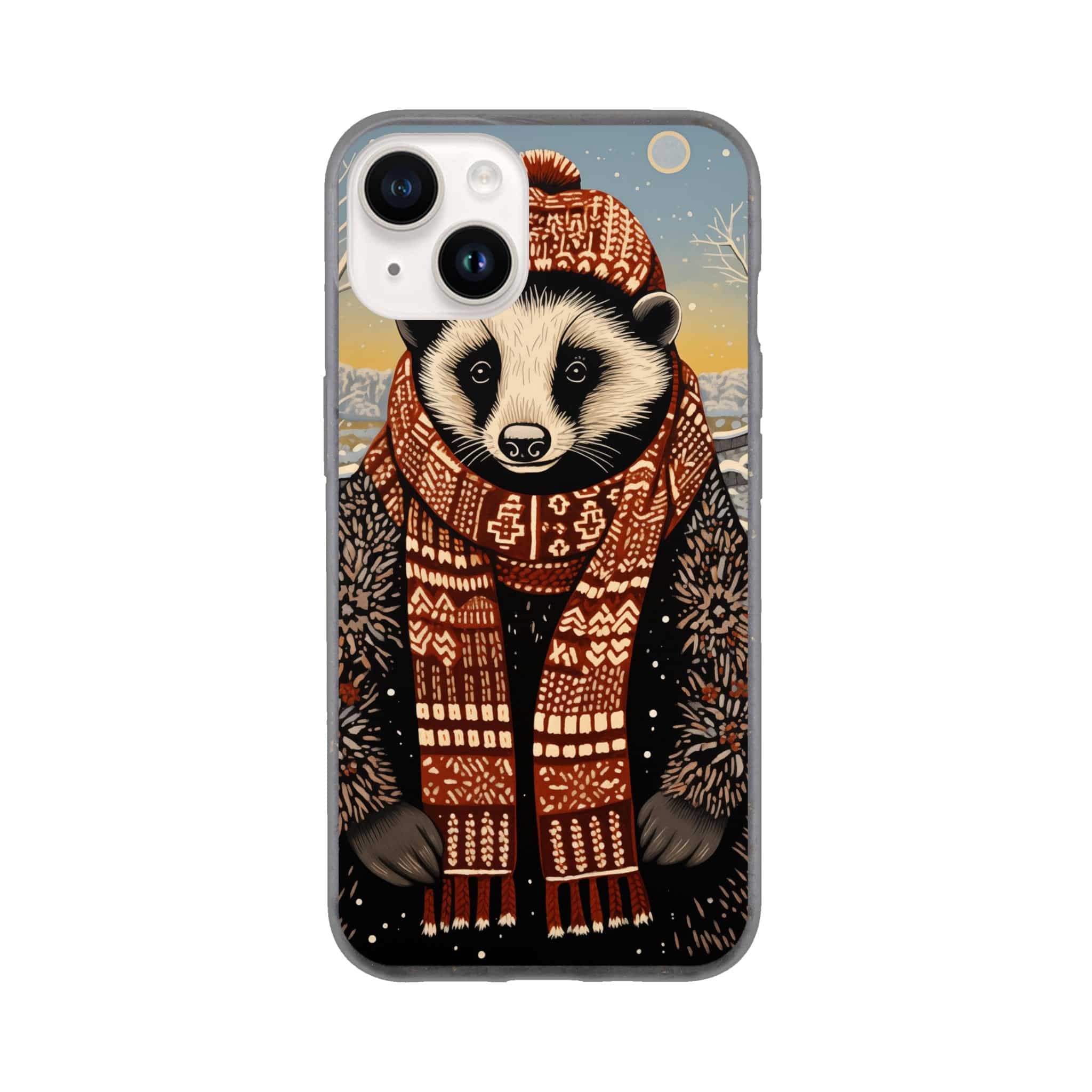 I-Phone Bio case/Racoon-Winter