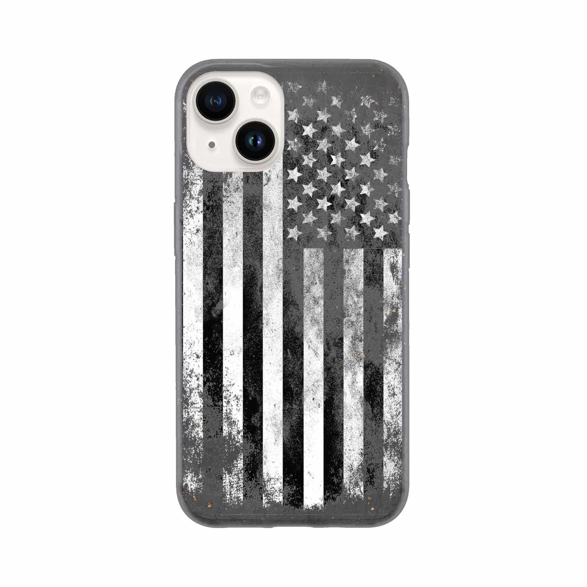 I-Phone Bio case/US-Vintage-Flag-BW