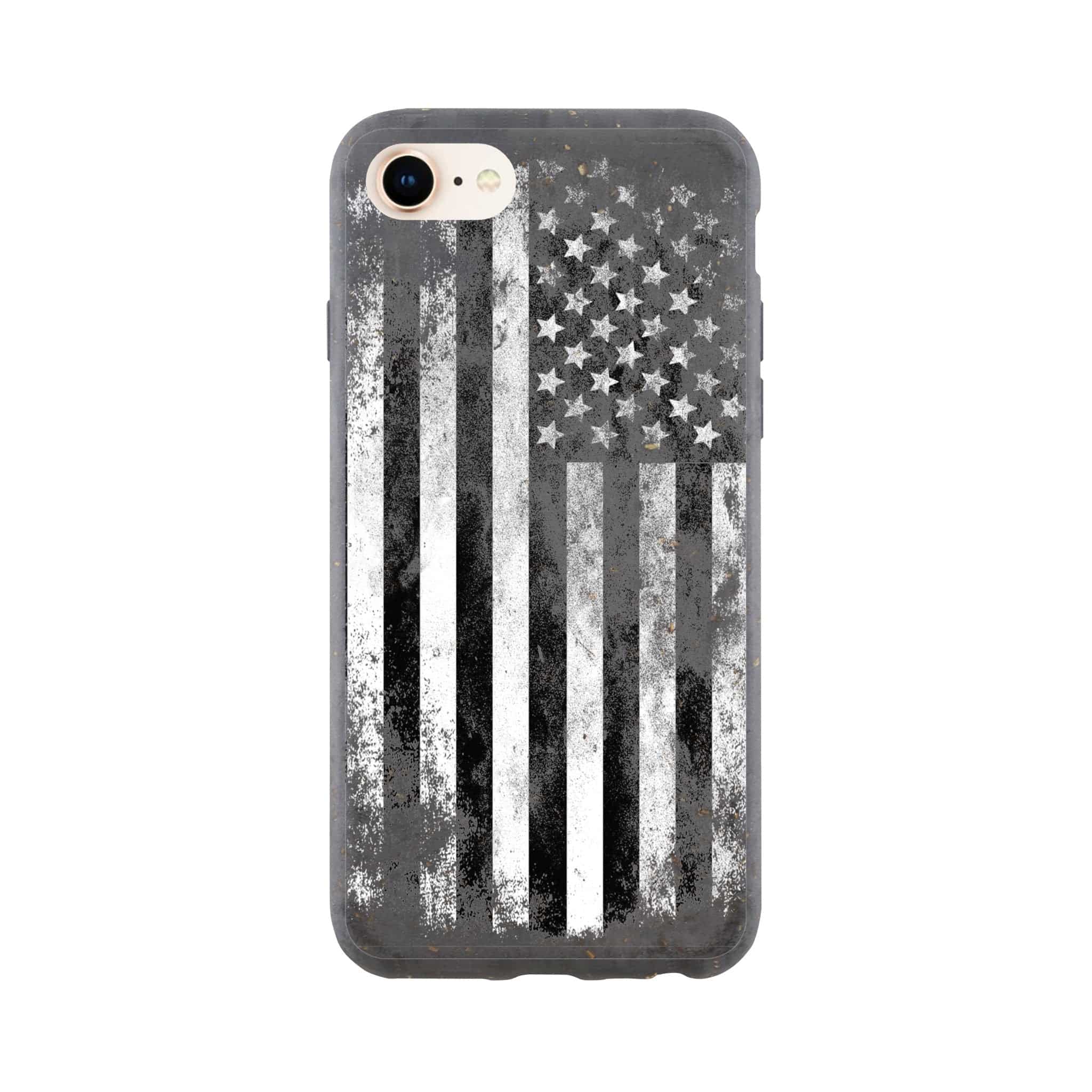 I-Phone Bio case/US-Vintage-Flag-BW