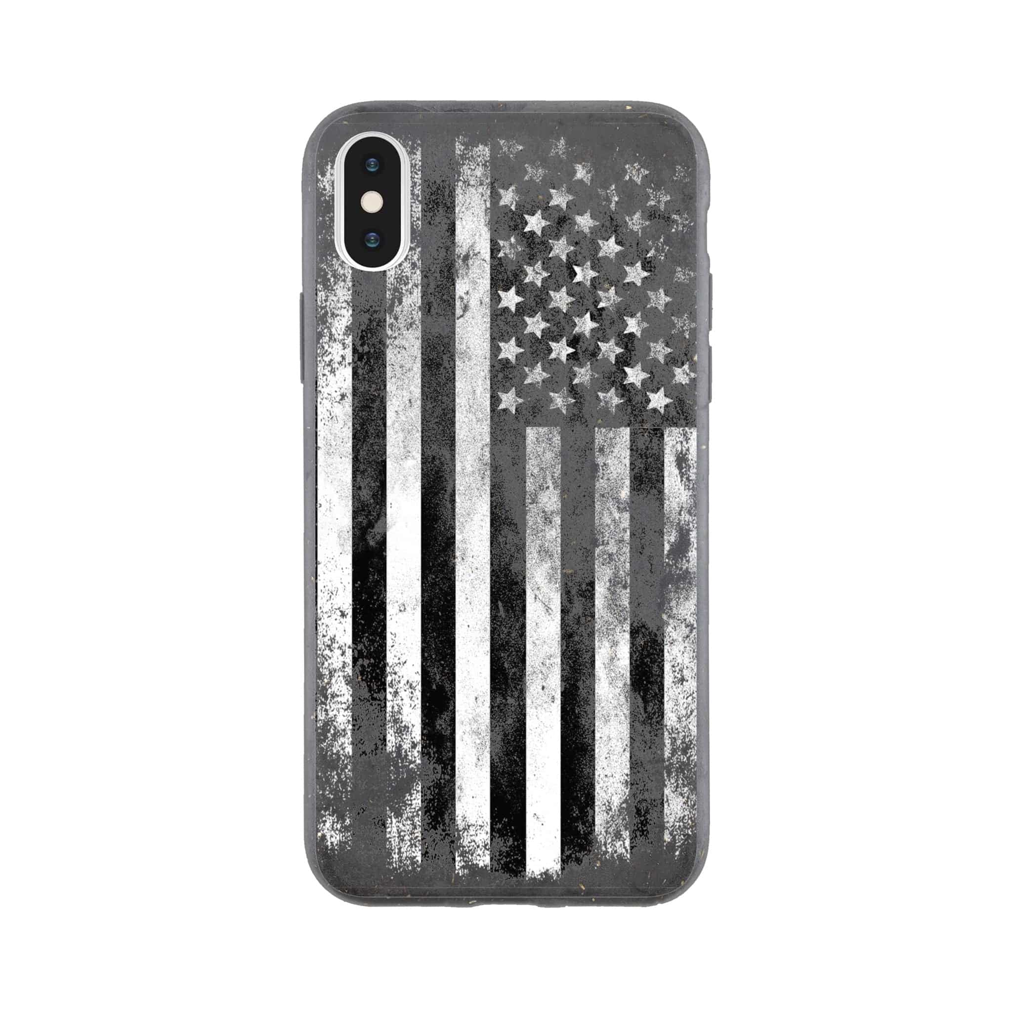 I-Phone Bio case/US-Vintage-Flag-BW