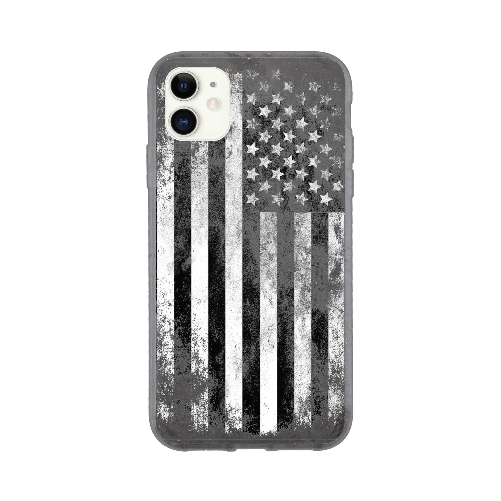 I-Phone Bio case/US-Vintage-Flag-BW