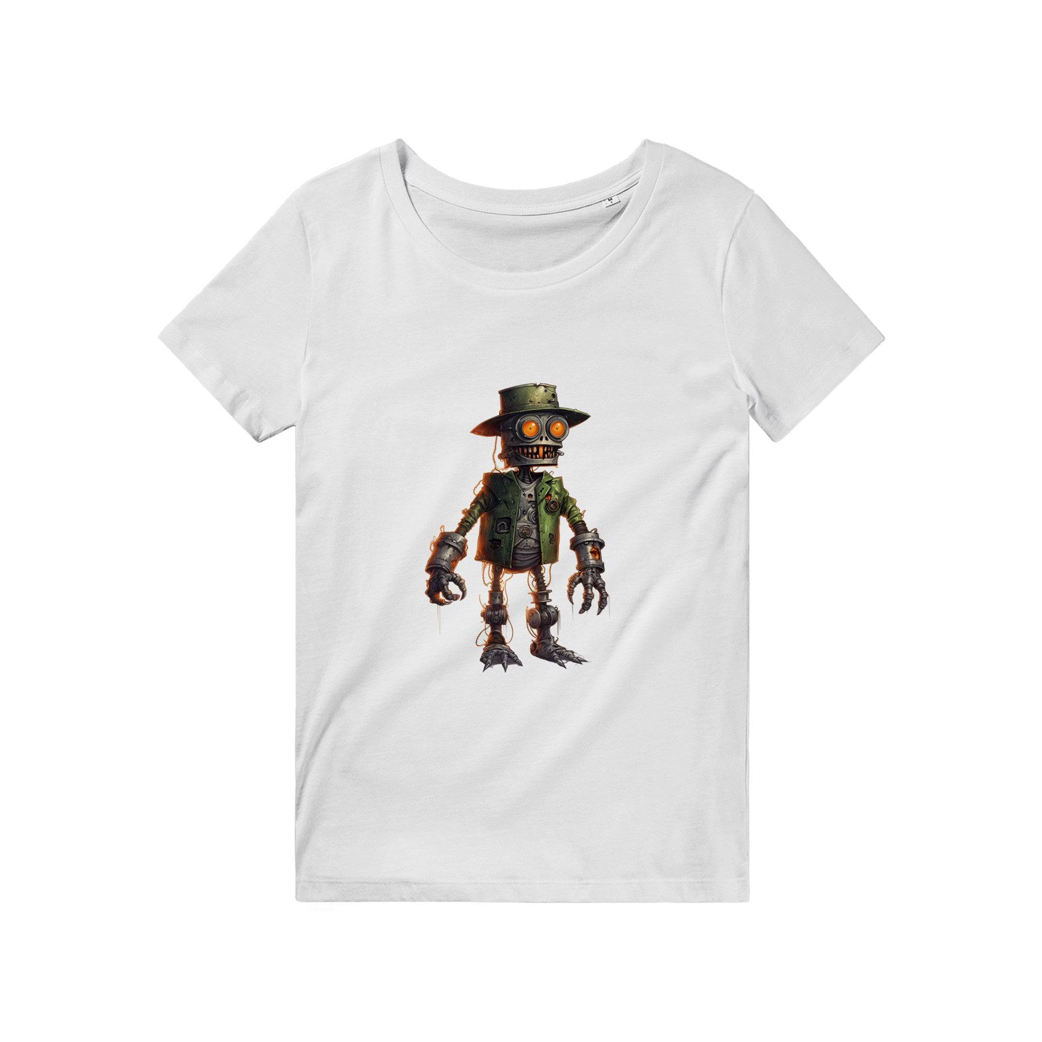 100% Organic Unisex T-shirt/Creepy-Robot2-Halloween