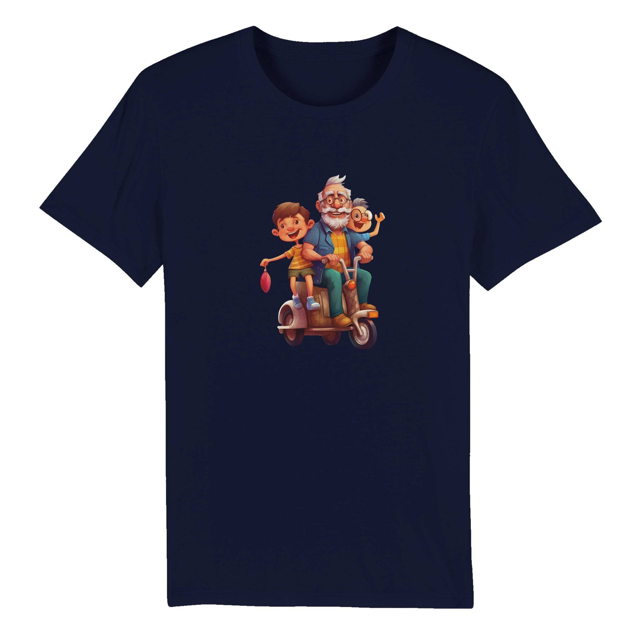 100% Organic Unisex T-shirt/Grandpa-Grand-Children-Vespa