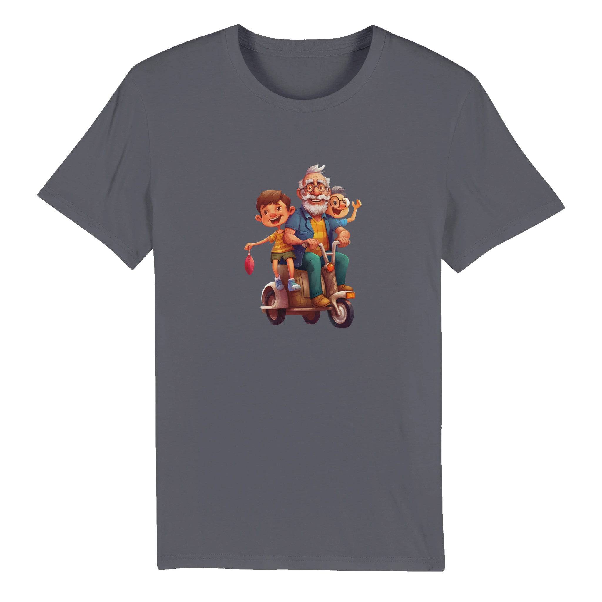 100% Organic Unisex T-shirt/Grandpa-Grand-Children-Vespa