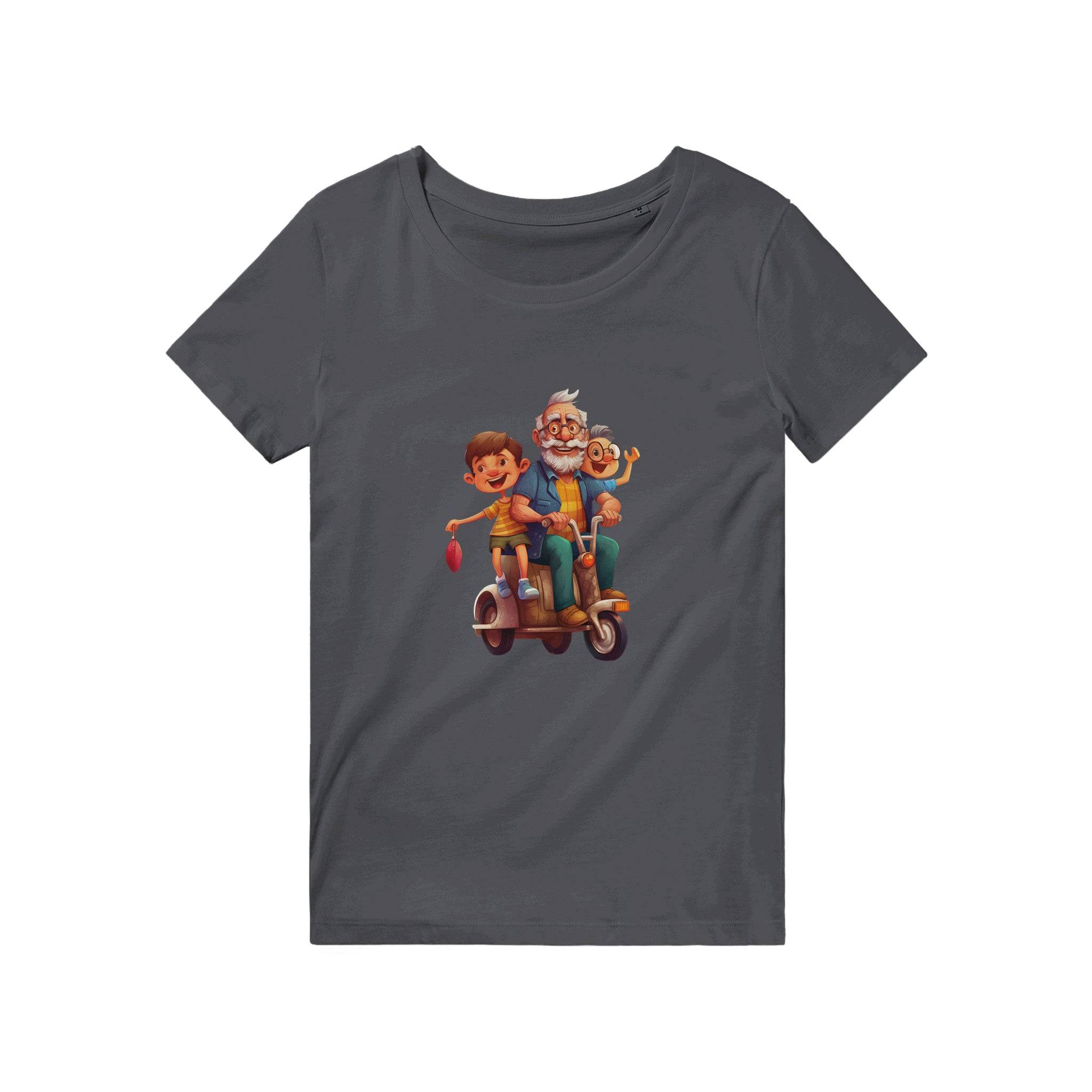 100% Organic Unisex T-shirt/Grandpa-Grand-Children-Vespa