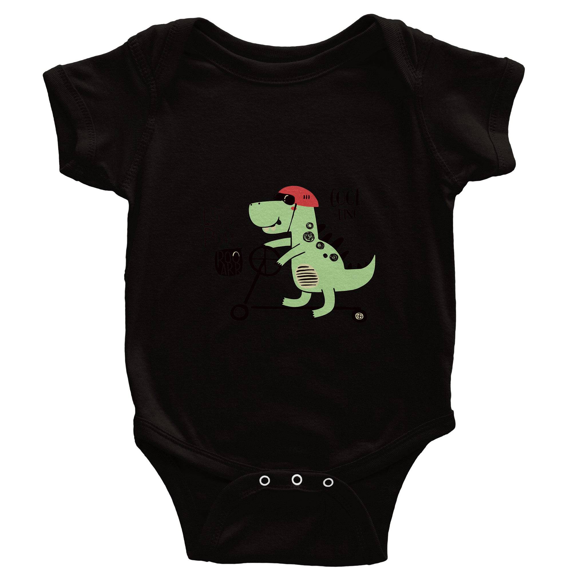 Organic cotton baby bodysuit/Cool-Dino - Classic