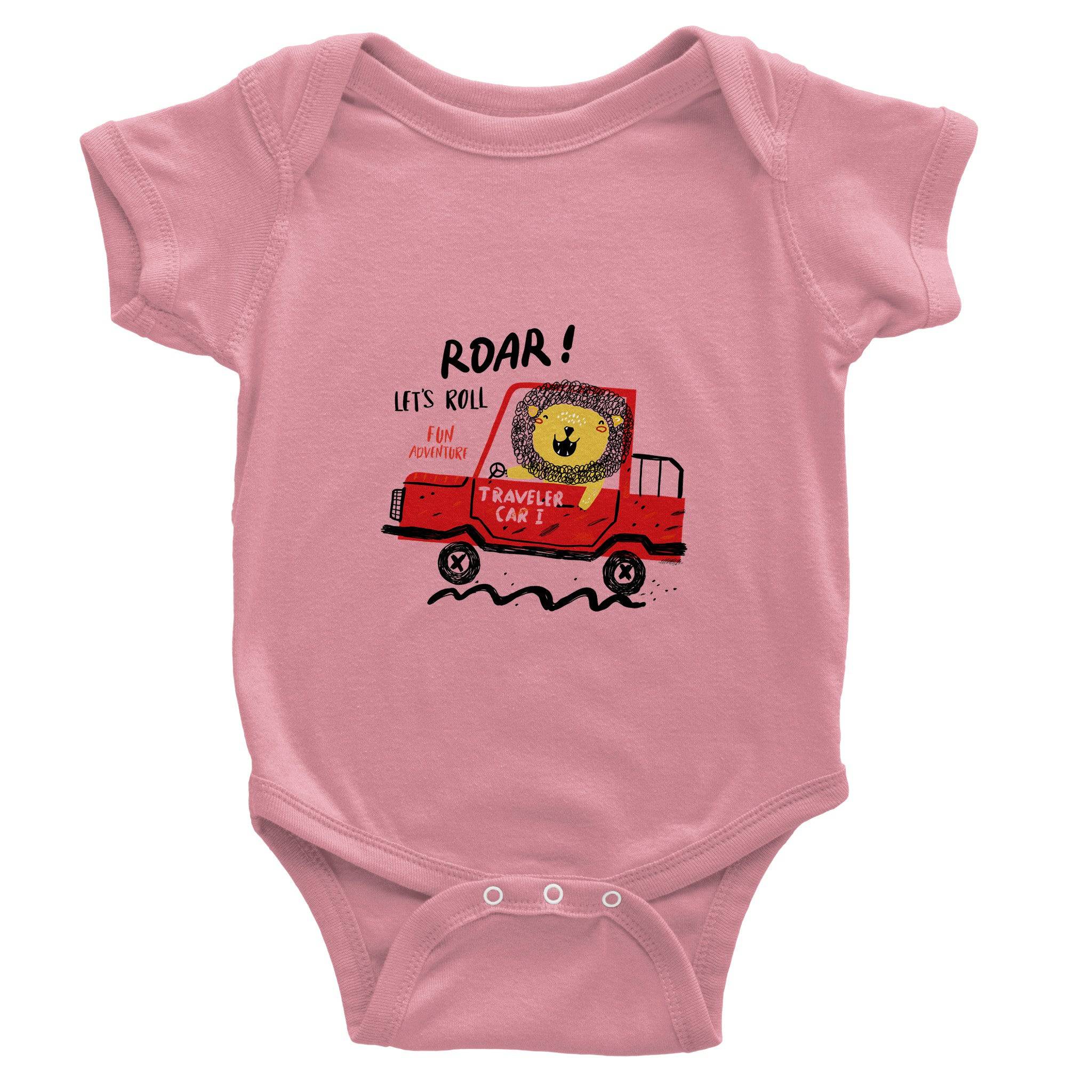 Organic cotton baby bodysuit/Lion-Driver - Classic