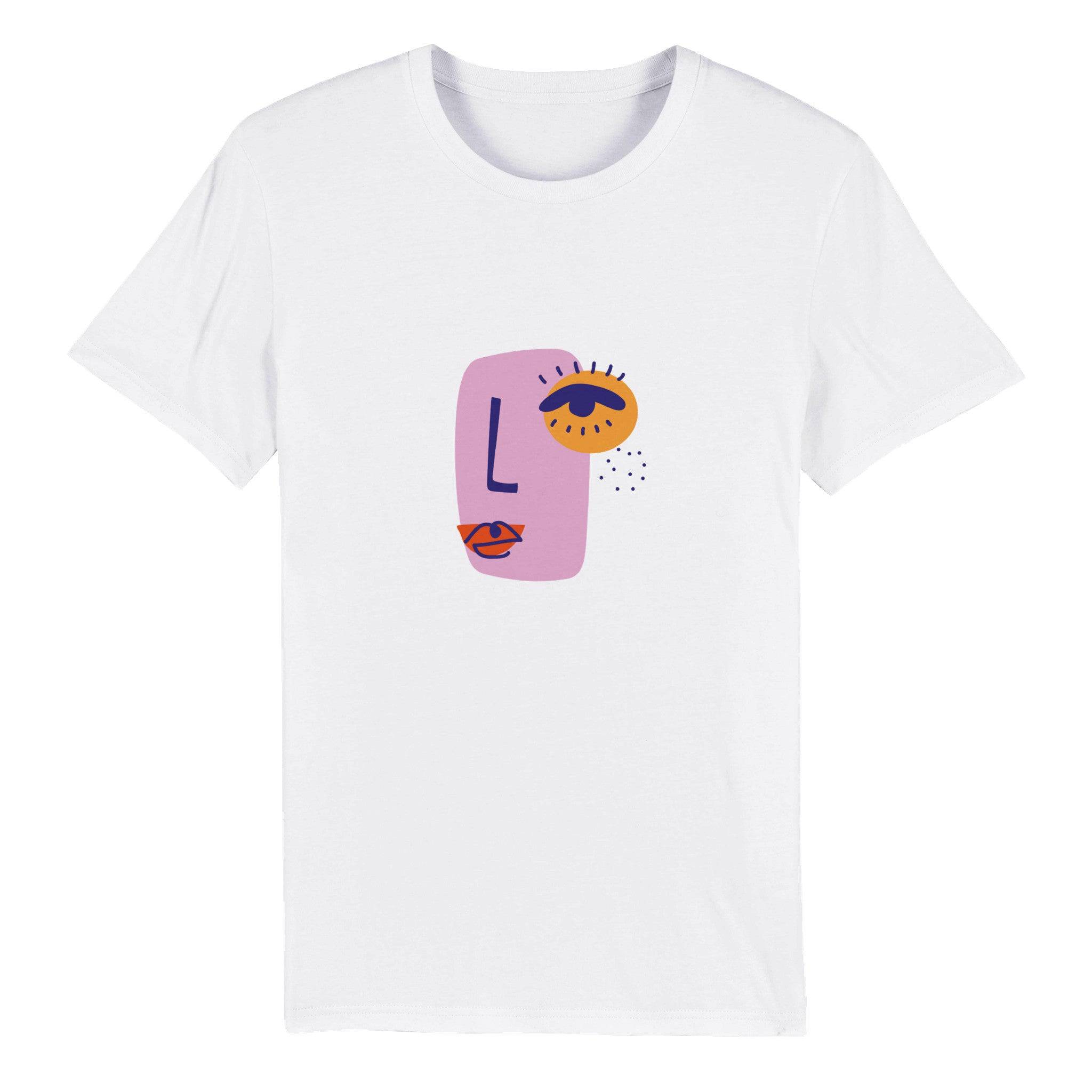100% Organic Unisex T-shirt/Abstract-Face