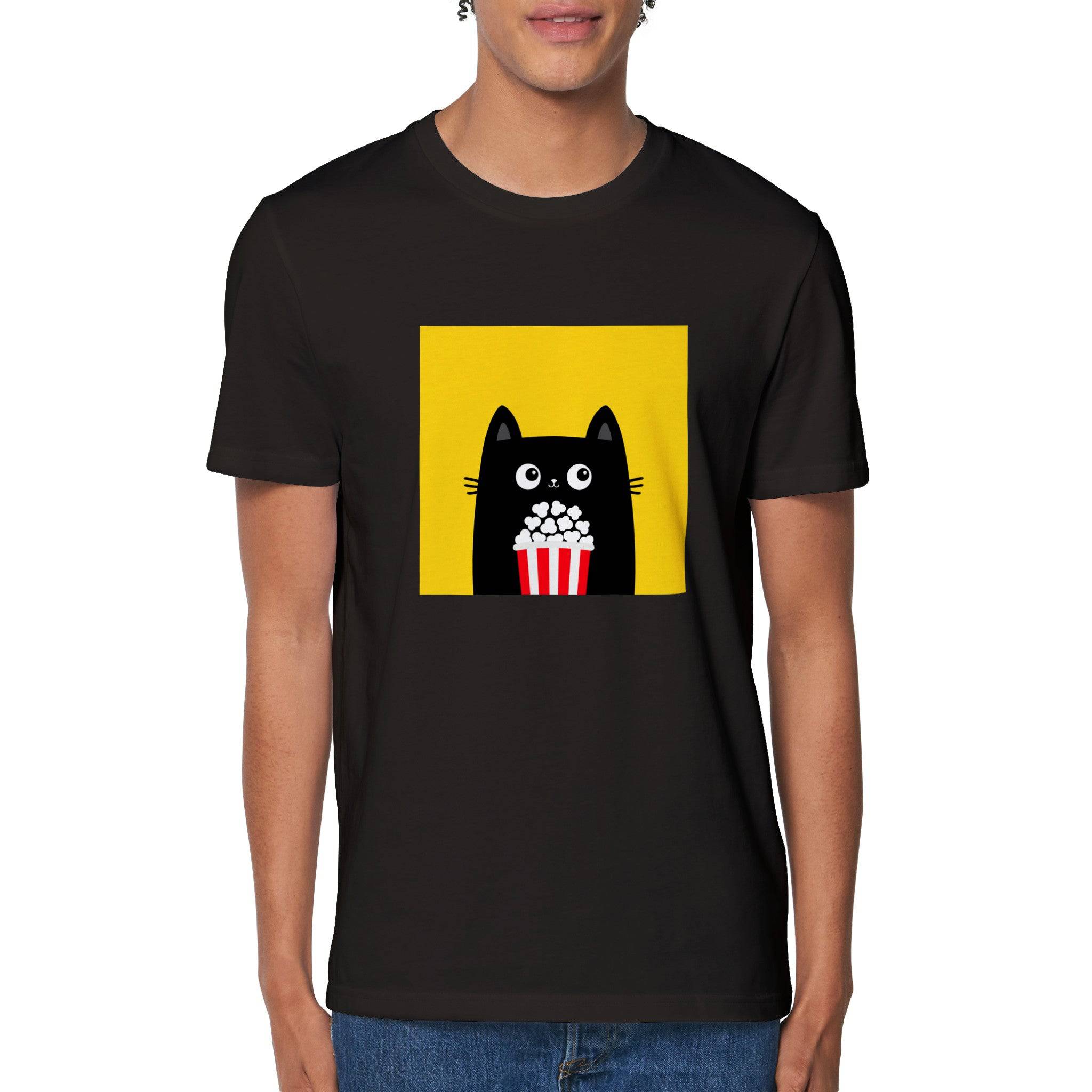 100% Organic Unisex T-shirt/Cat-PopCorn
