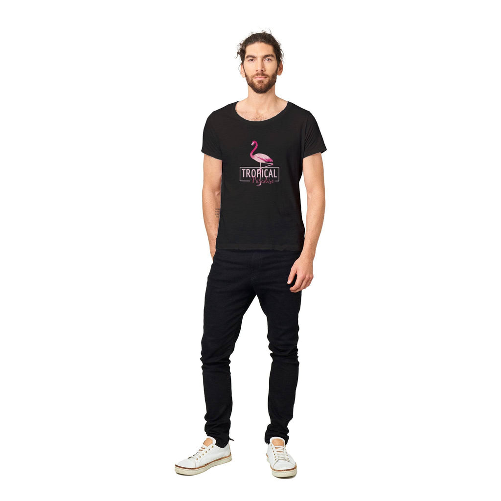 100% Organic Unisex T-shirt/Flamingo-Tropical-Paradise