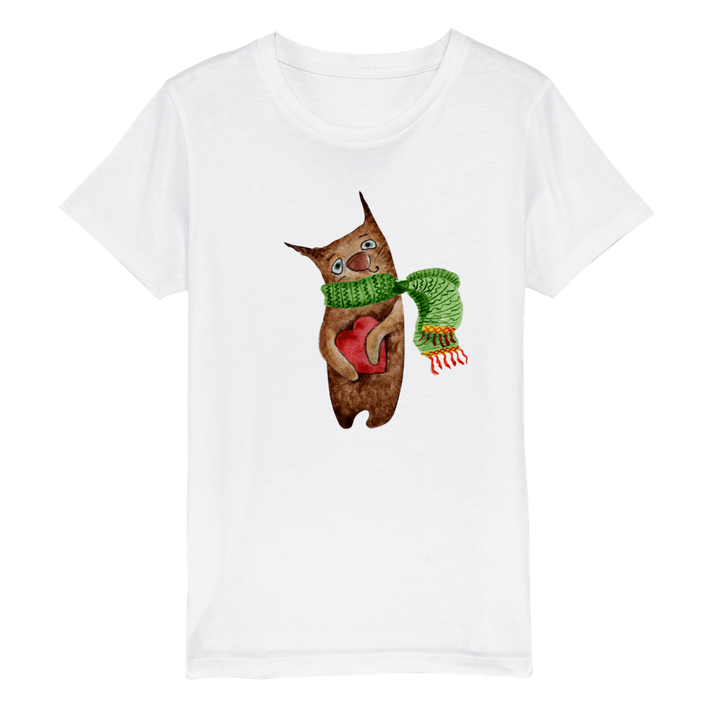 Organic Kids Crewneck T-shirt/Artistic-Animals