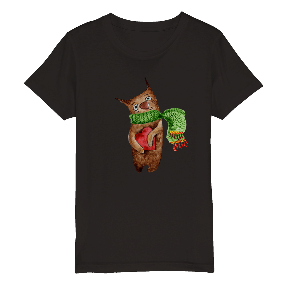 Organic Kids Crewneck T-shirt/Artistic-Animals