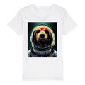 Organic Kids Crewneck T-shirt/Astronaut-dog