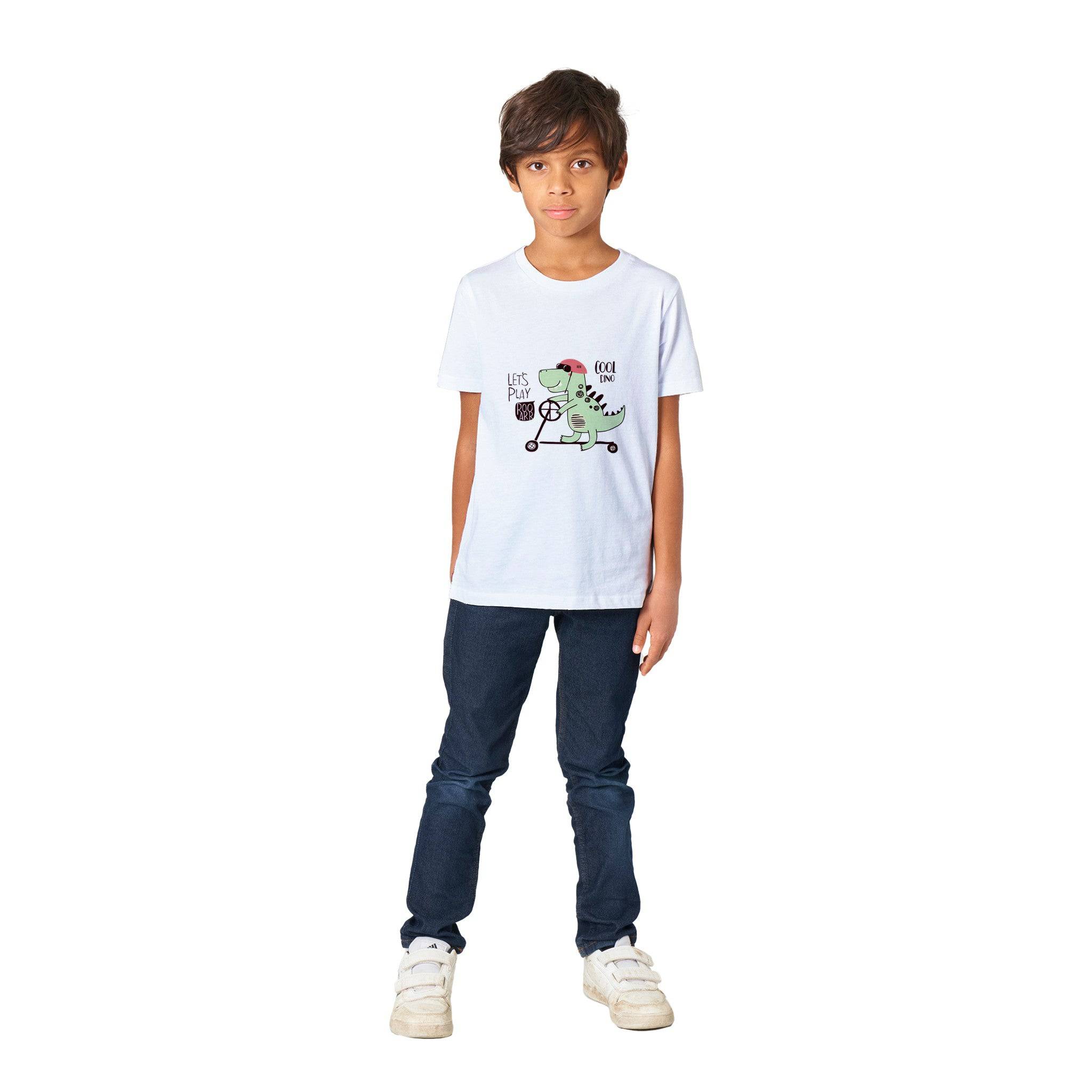 Organic Kids Crewneck T-shirt/Cool-Dino