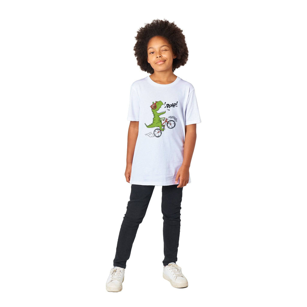 Organic Kids Crewneck T-shirt/Dino-Roar