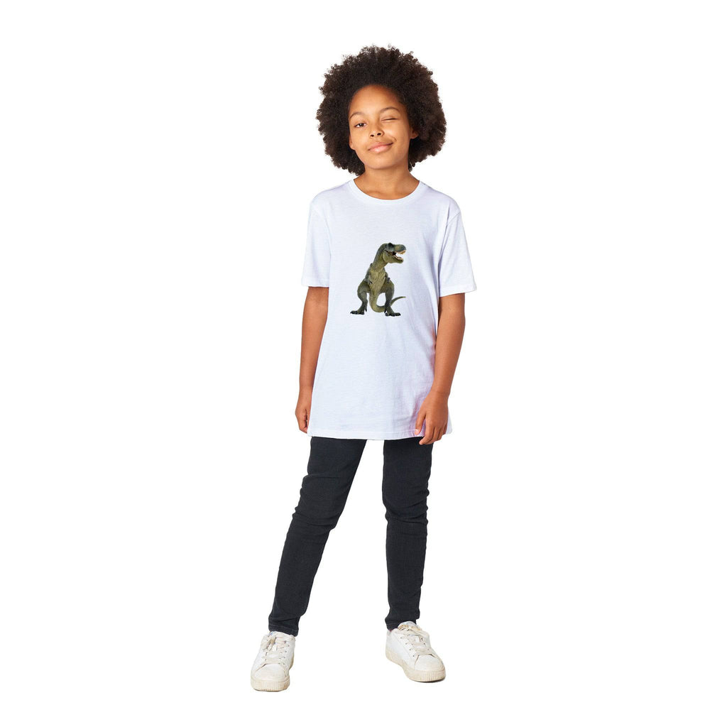 Organic Kids Crewneck T-shirt/Dinosaur