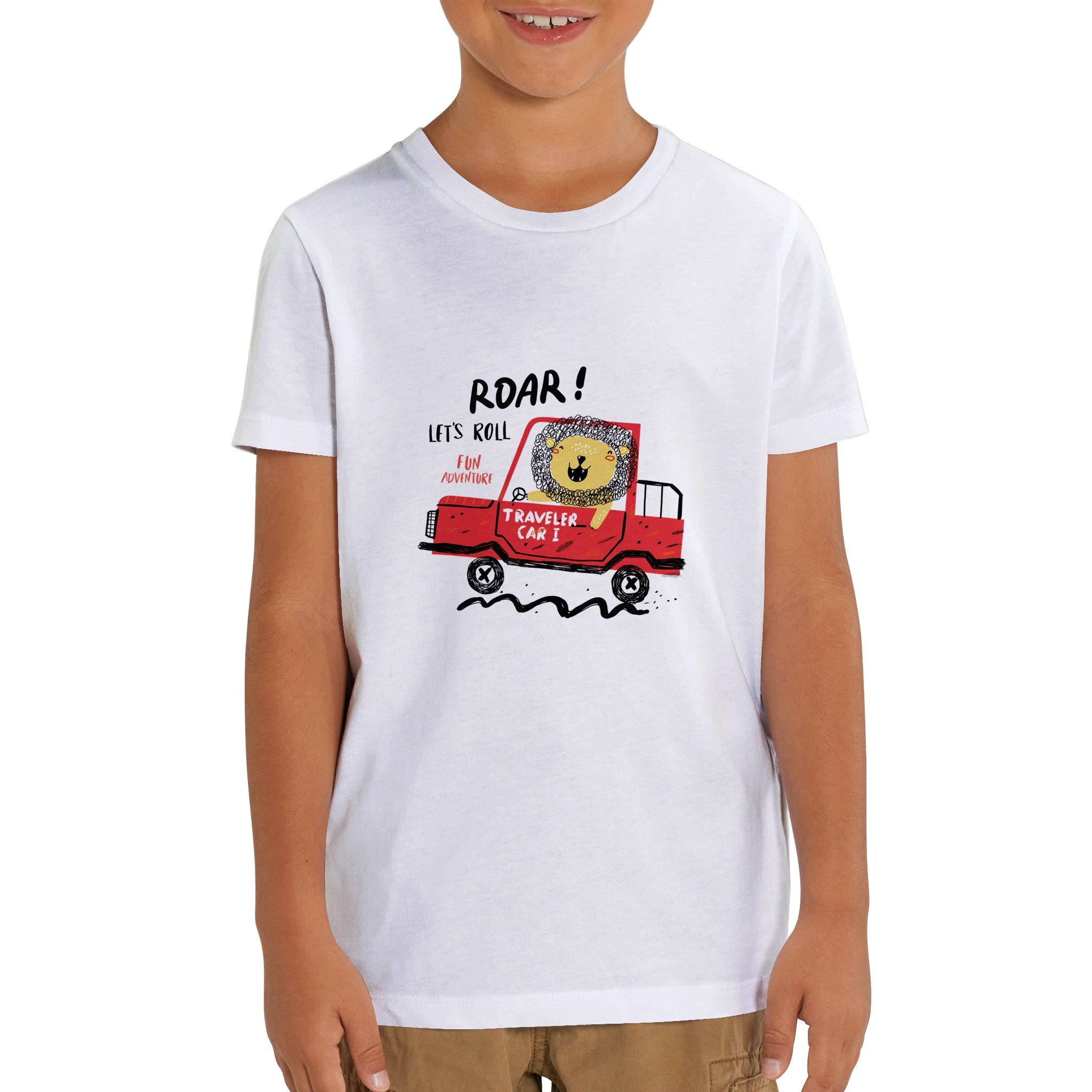 Organic Kids Crewneck T-shirt/Lion-Driver