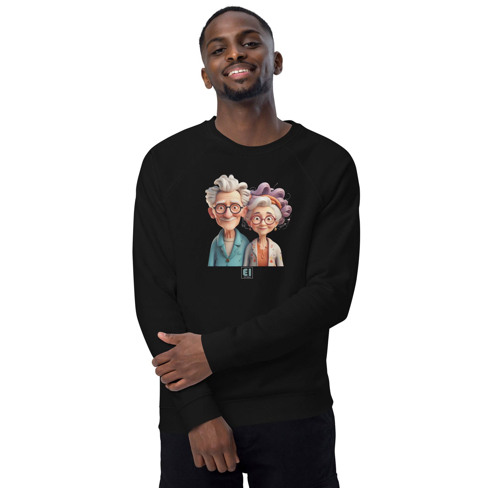 Unisex organic sweatshirt/Grandparents-Portrait