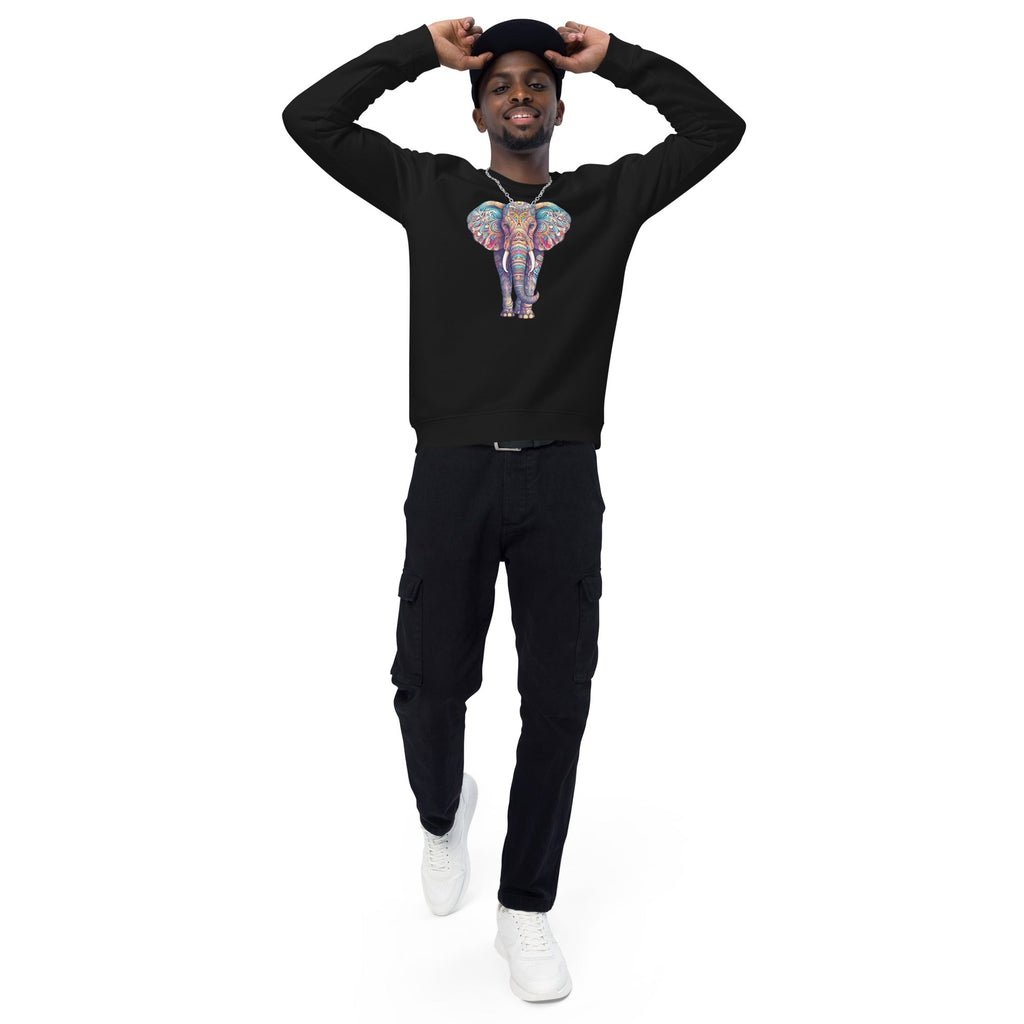 Unisex organic sweatshirt/Coloful-Elephant