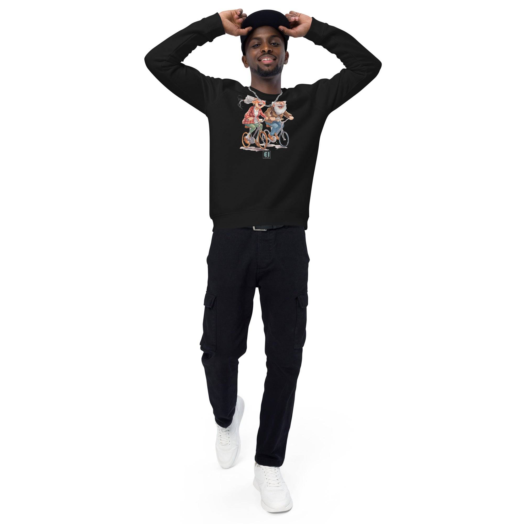Unisex organic sweatshirt/Grandparents-Cycling