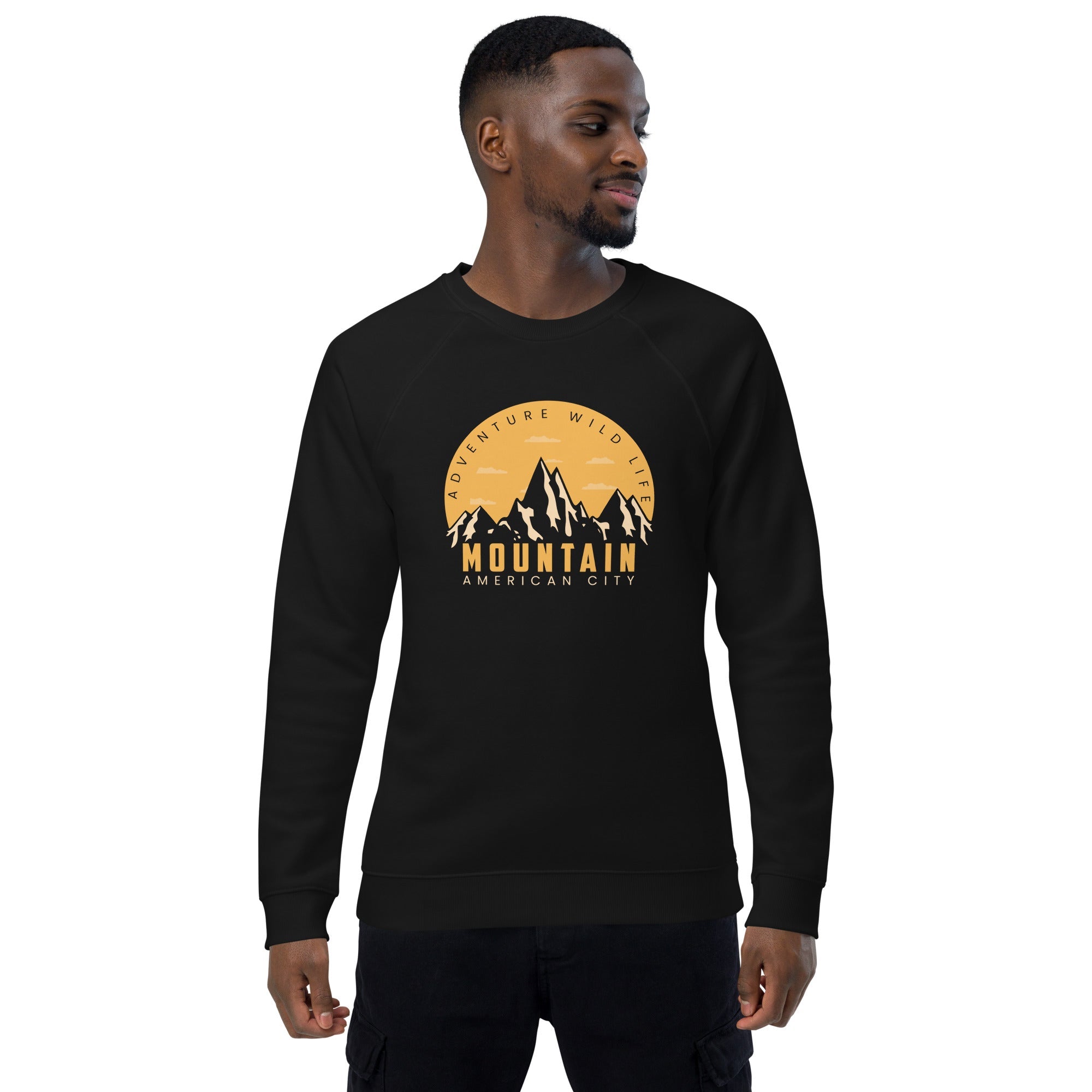Unisex organic sweatshirt/Adventure-Mountains