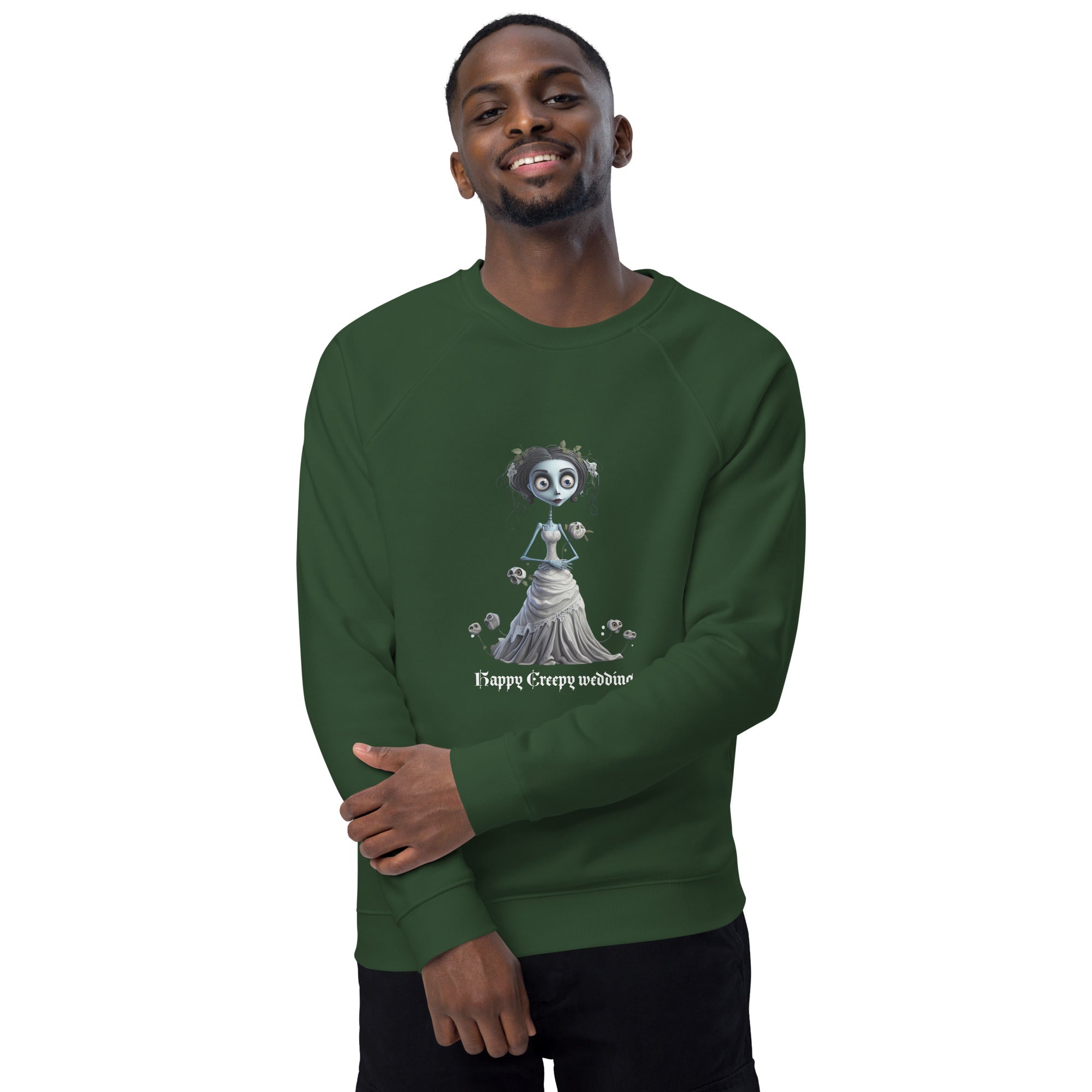 Unisex Organic Sweatshirt/Happy-Creepy-Wedding