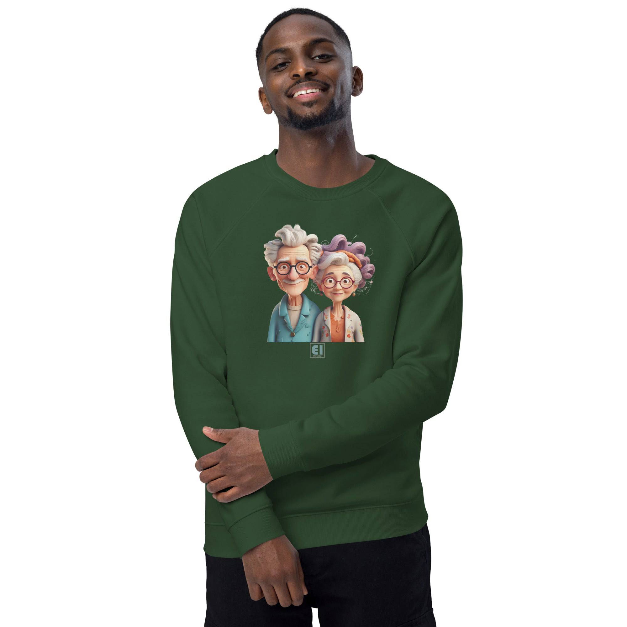 Unisex organic sweatshirt/Grandparents-Portrait