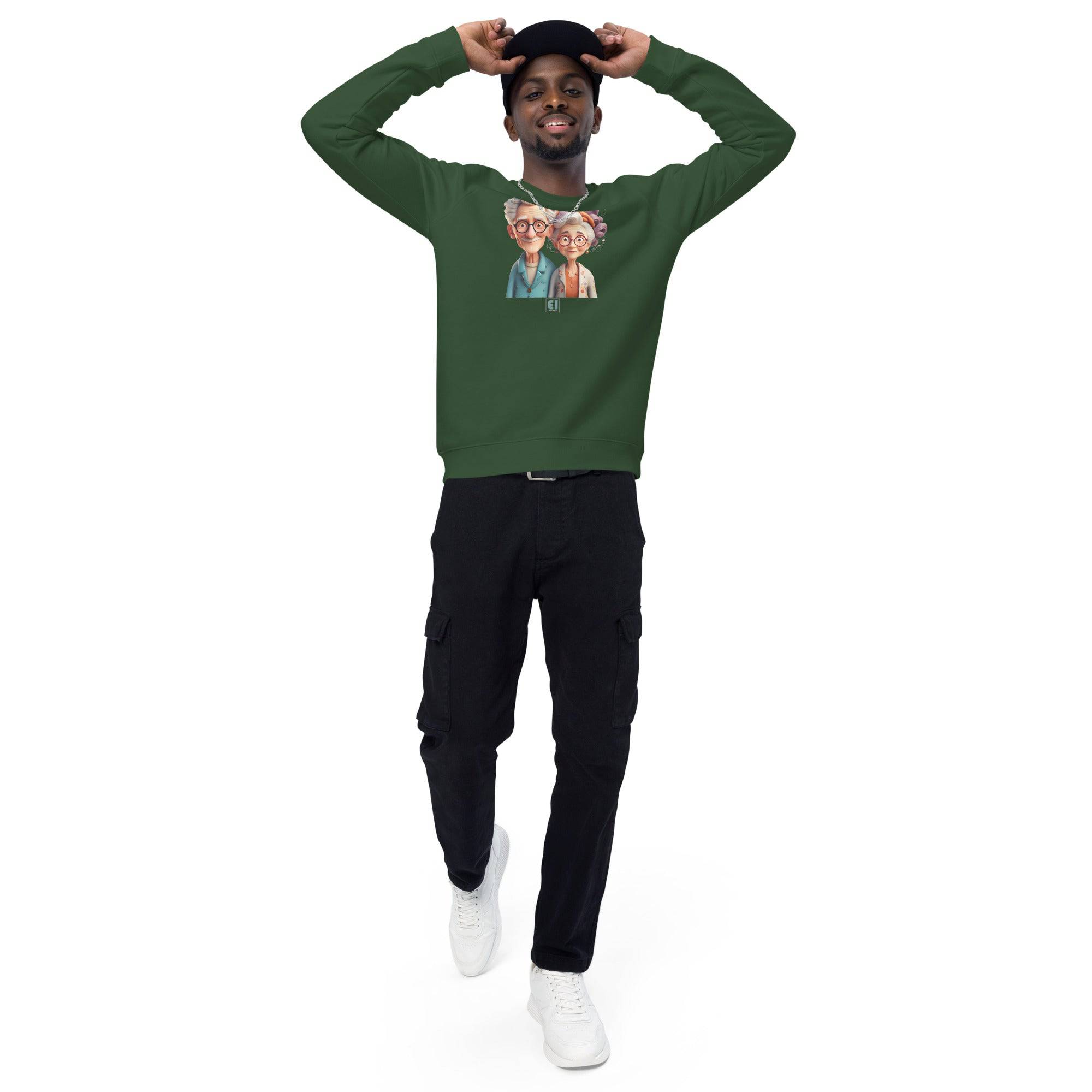 Unisex organic sweatshirt/Grandparents-Portrait