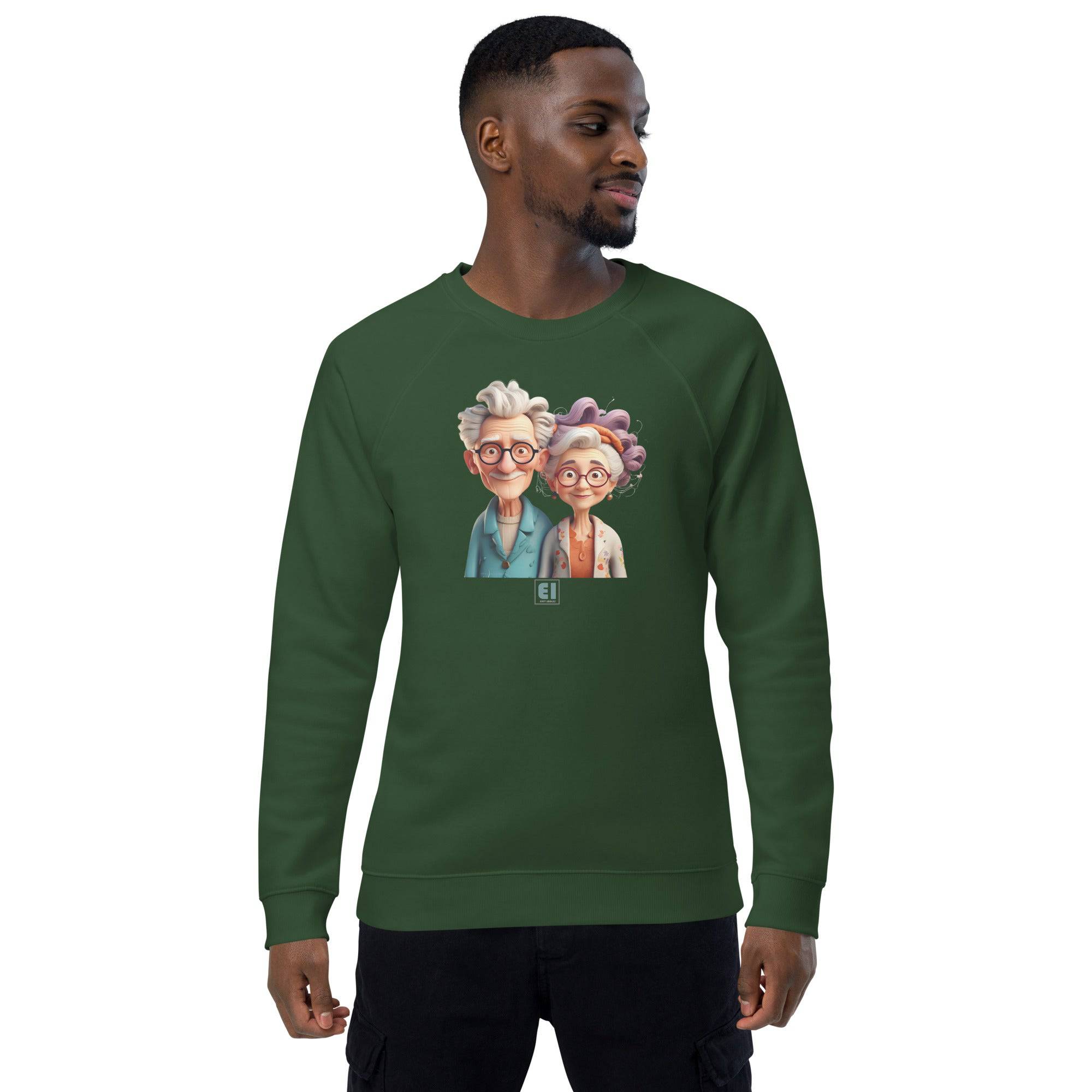 Unisex organic sweatshirt/Grandparents-Portrait