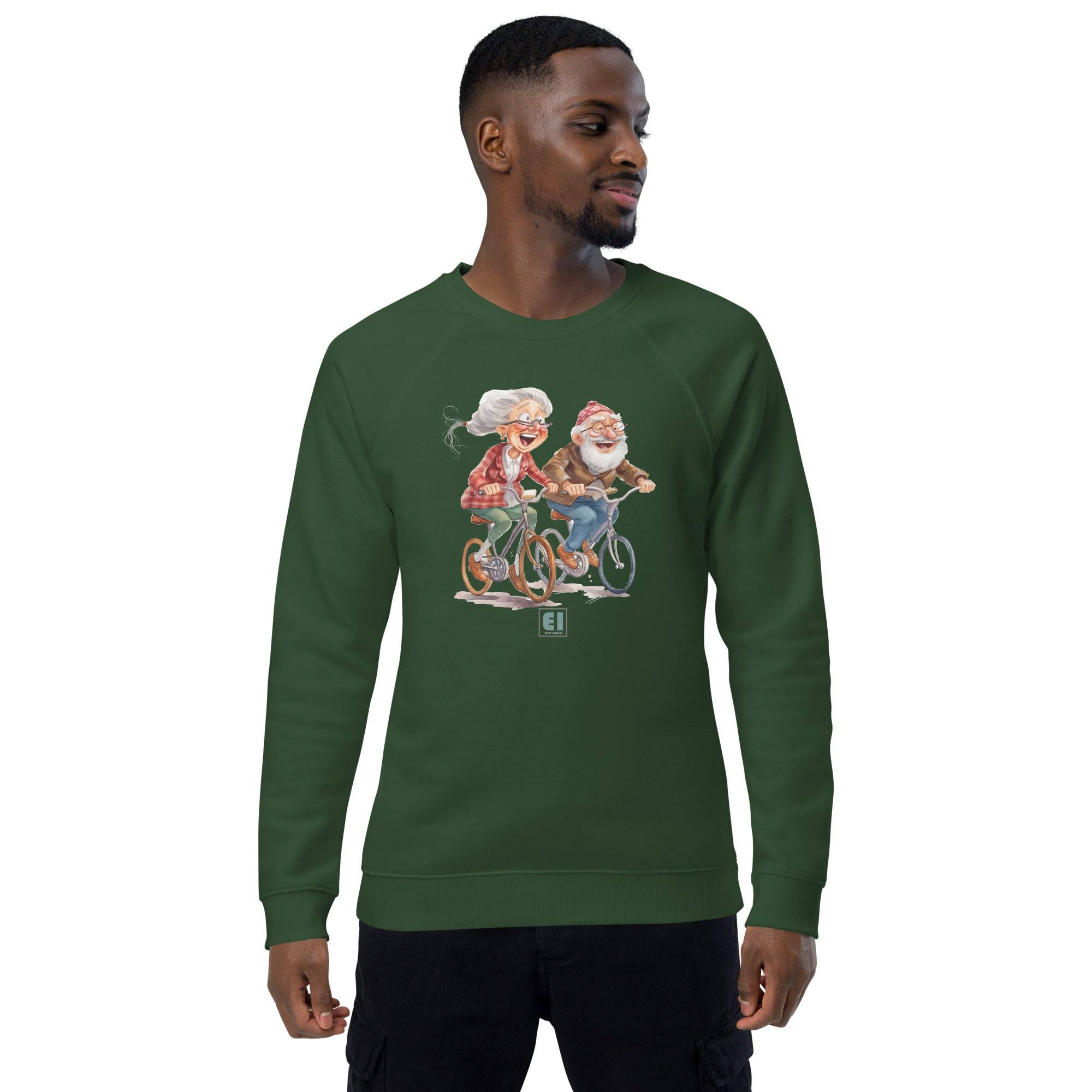 Unisex organic sweatshirt/Grandparents-Cycling