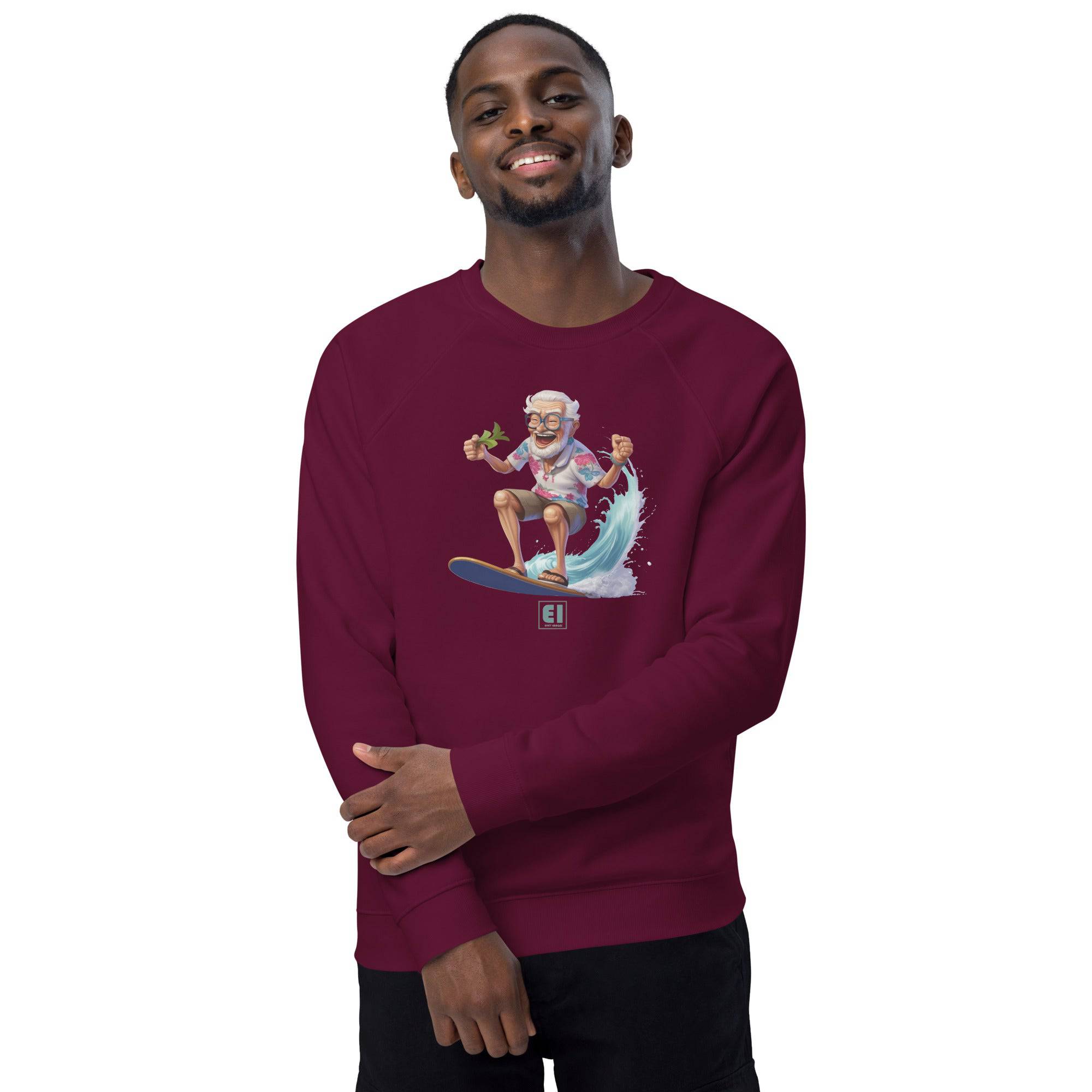 Unisex organic sweatshirt/Grandpa-Surfin