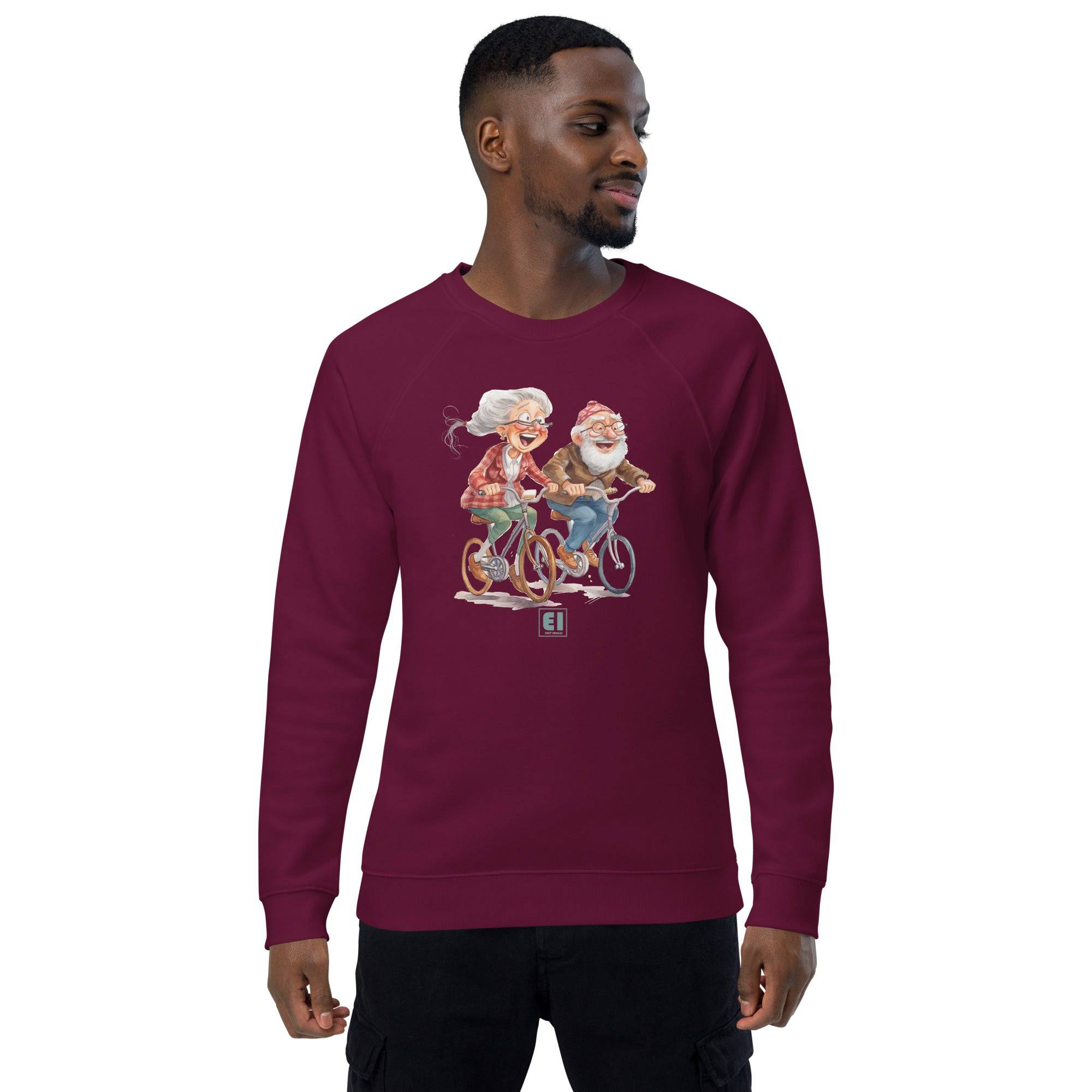 Unisex organic sweatshirt/Grandparents-Cycling
