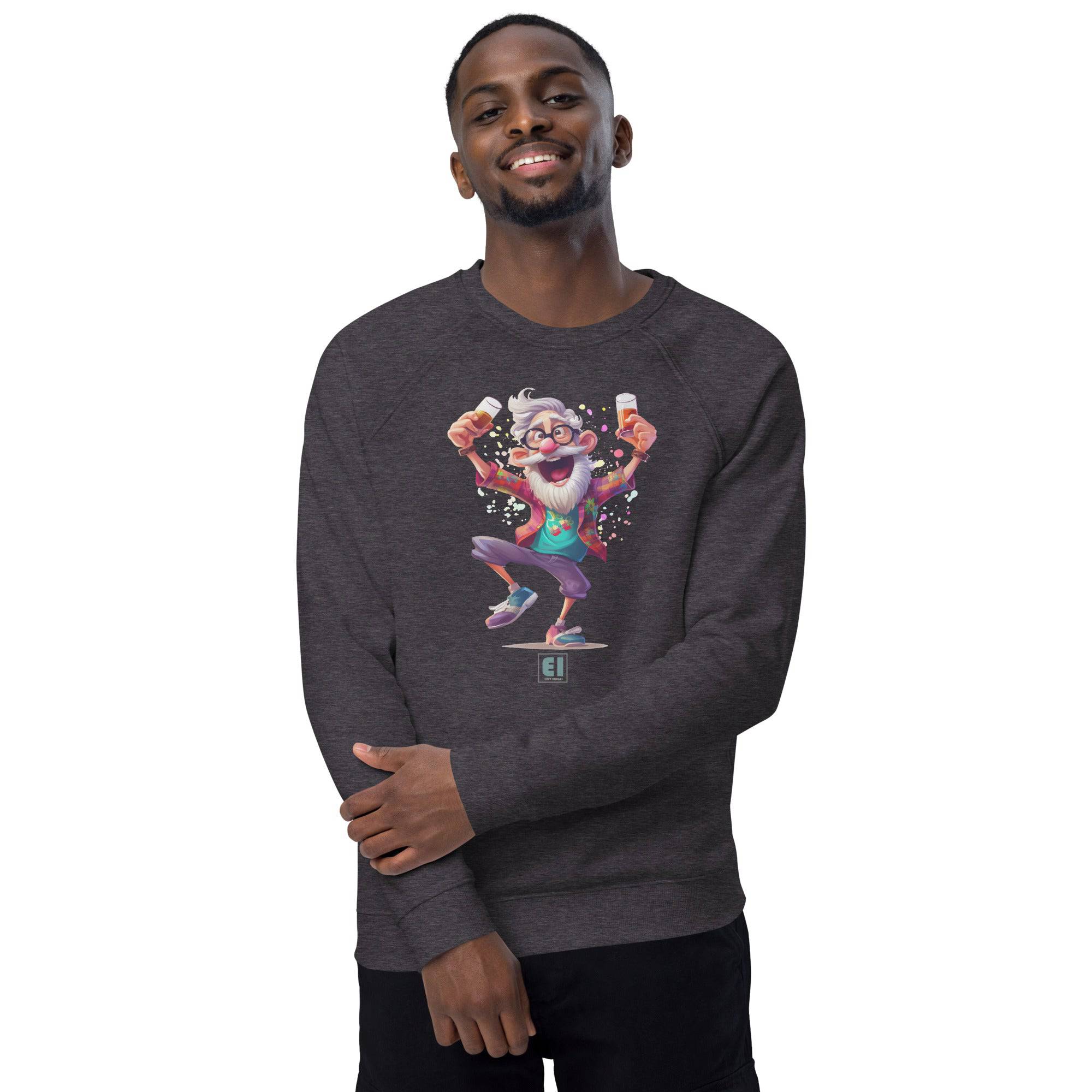 Unisex organic sweatshirt/Grandpa-Drinking