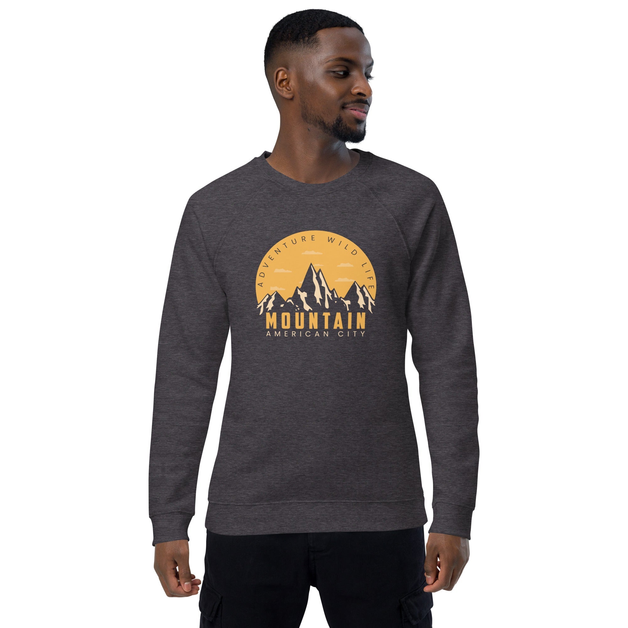 Unisex organic sweatshirt/Adventure-Mountains