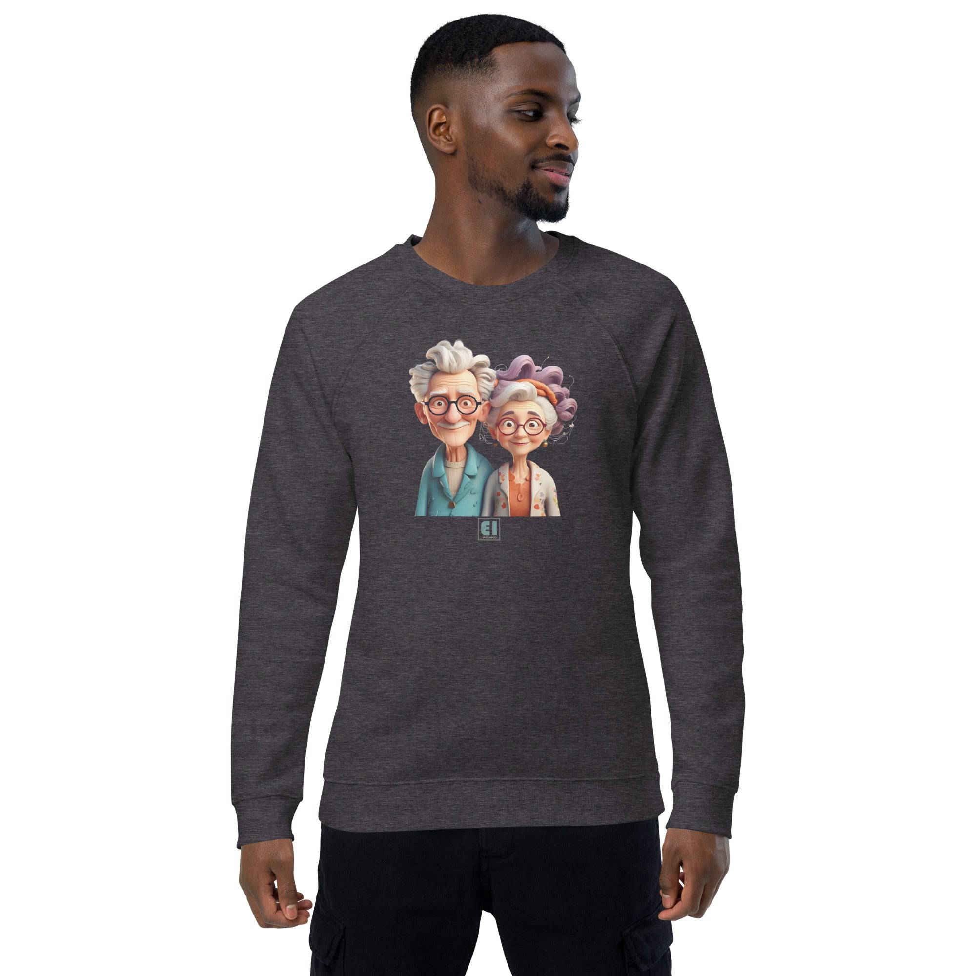 Unisex organic sweatshirt/Grandparents-Portrait