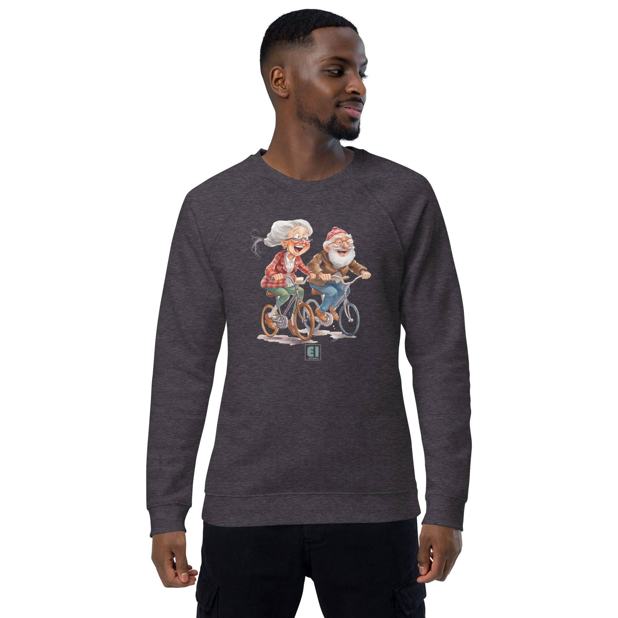 Unisex organic sweatshirt/Grandparents-Cycling