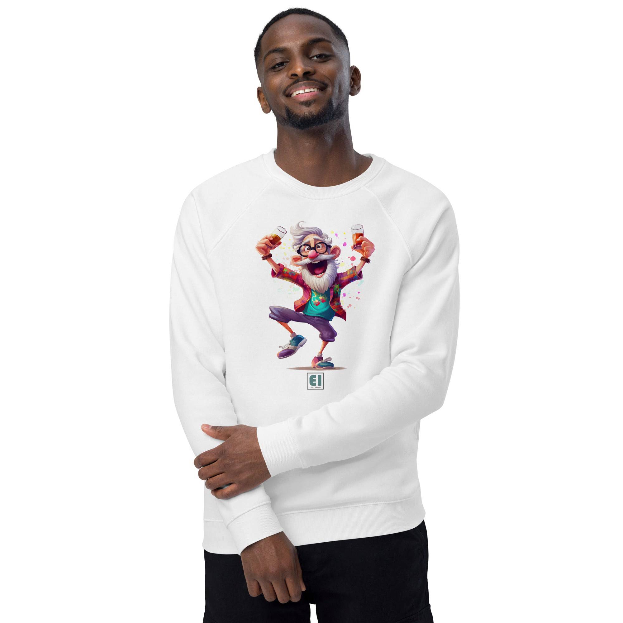 Unisex organic sweatshirt/Grandpa-Drinking