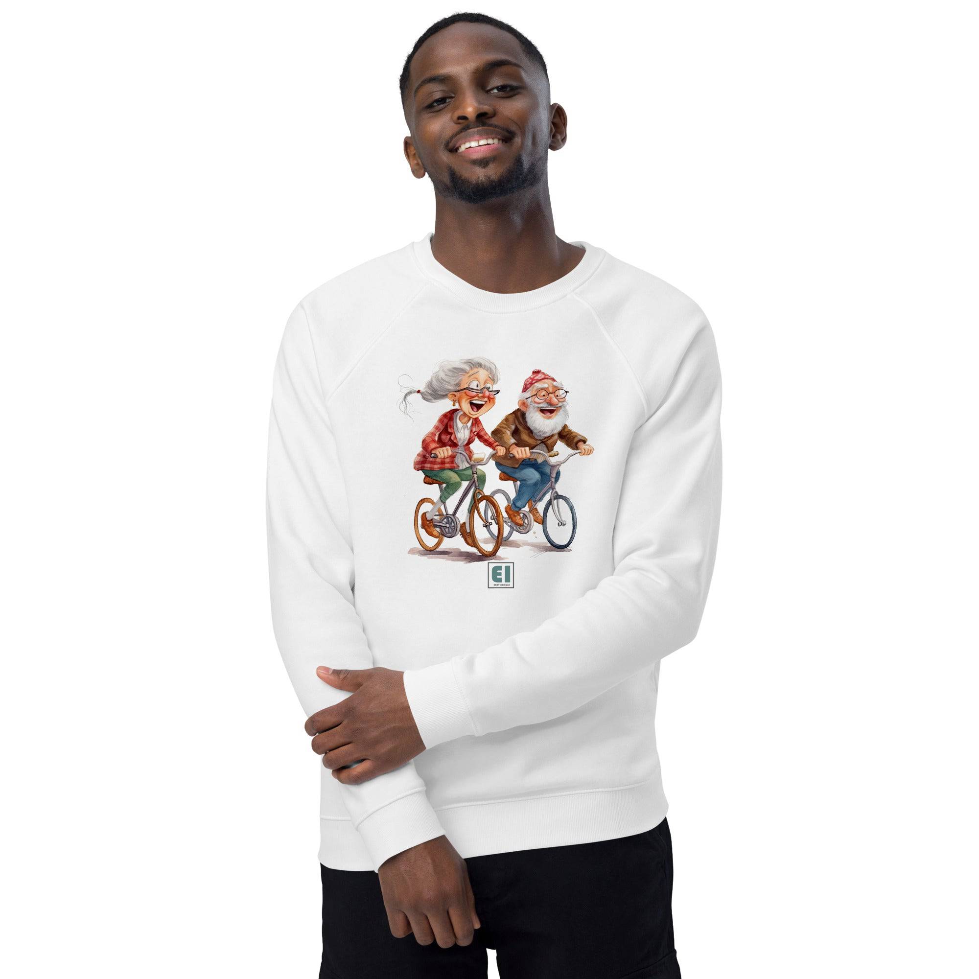 Unisex organic sweatshirt/Grandparents-Cycling